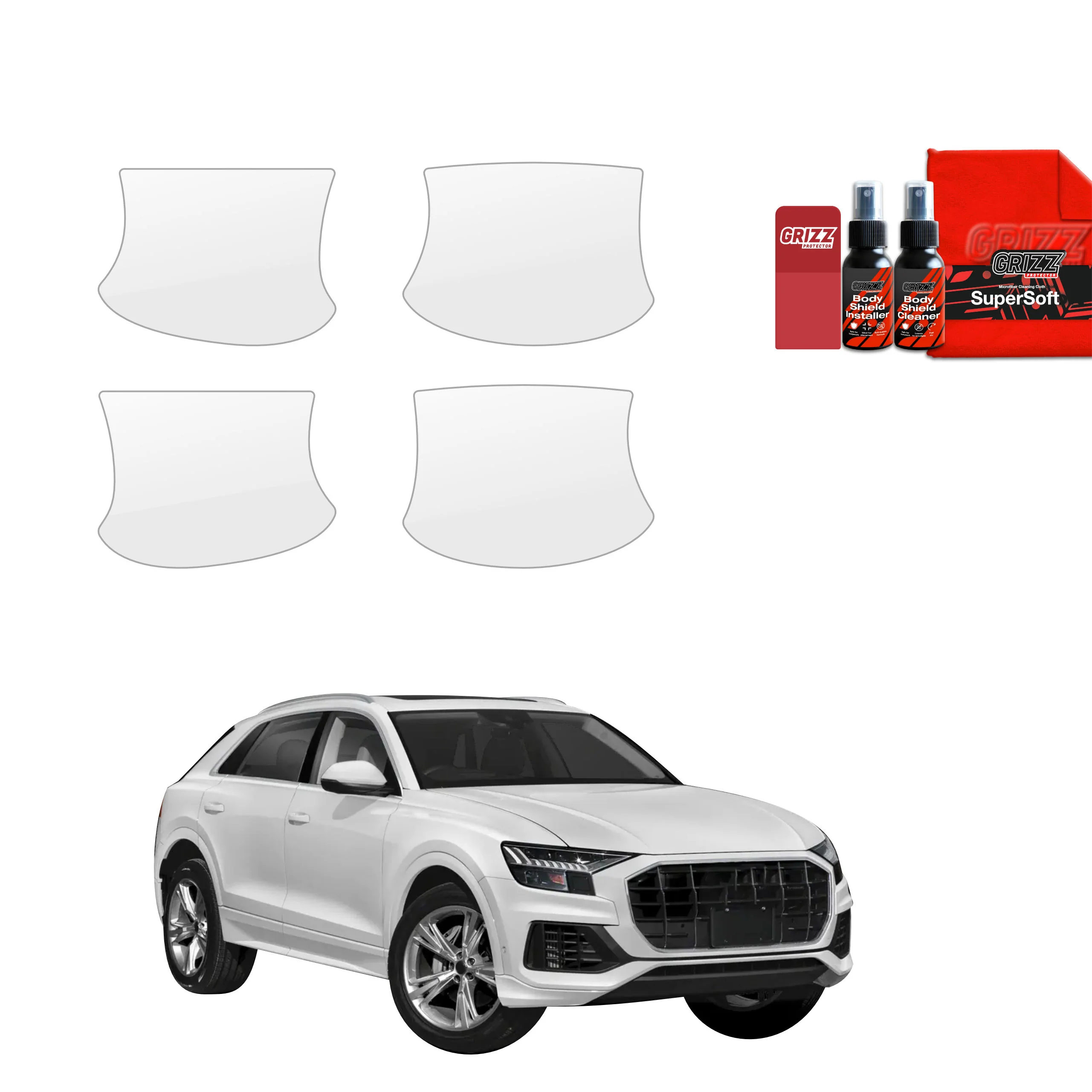 4in1 Schutzfolie für Türgriffmulden - Audi Q8 (2018-2026)