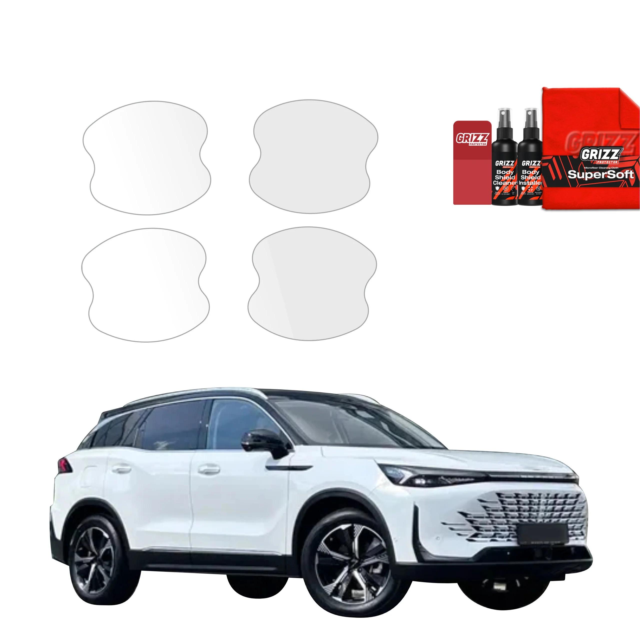 4in1 Schutzfolie für Türgriffmulden - BAIC BEIJING 7 (2024-2026)