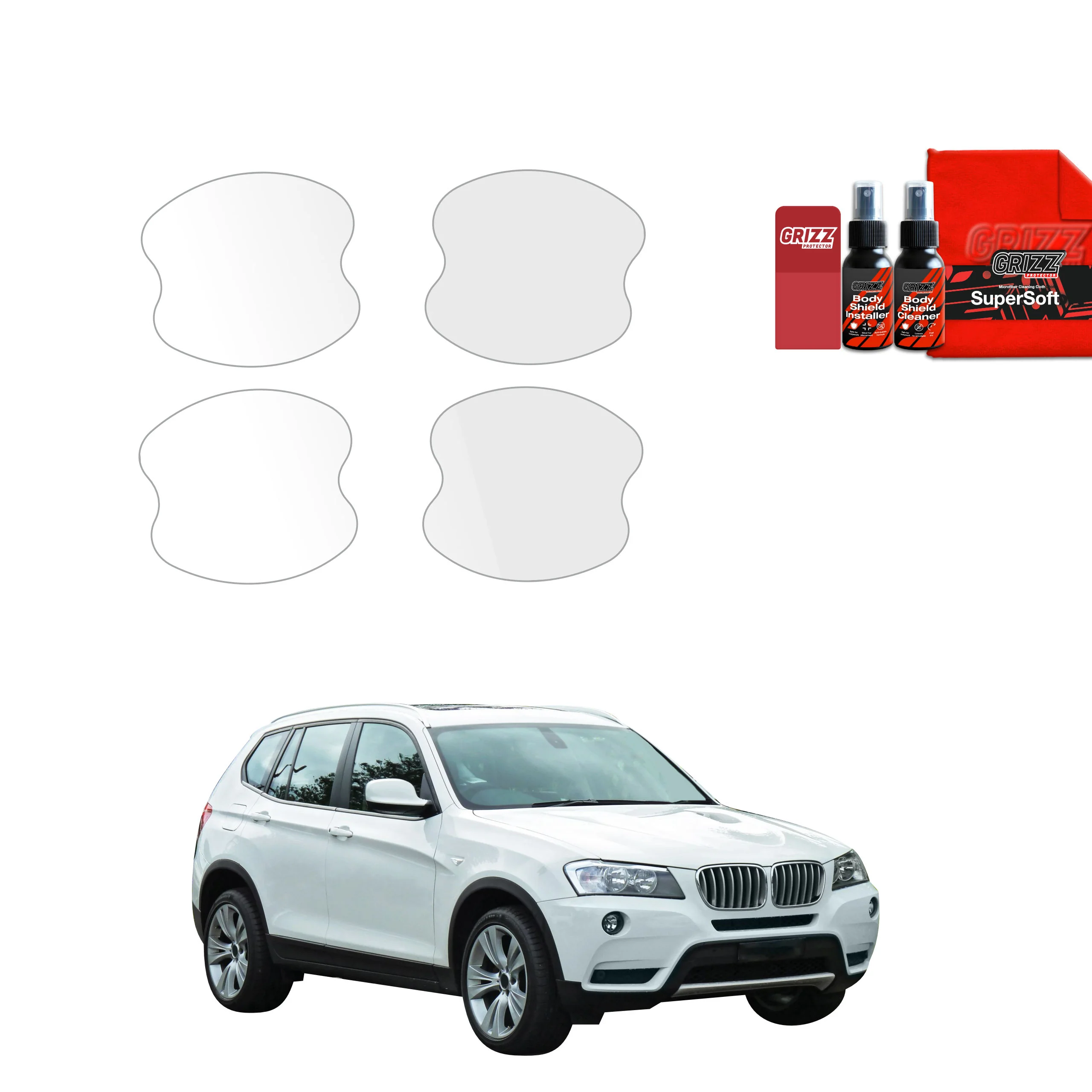 4in1 Schutzfolie für Türgriffmulden - BMW X3 F25 (2010-2014)