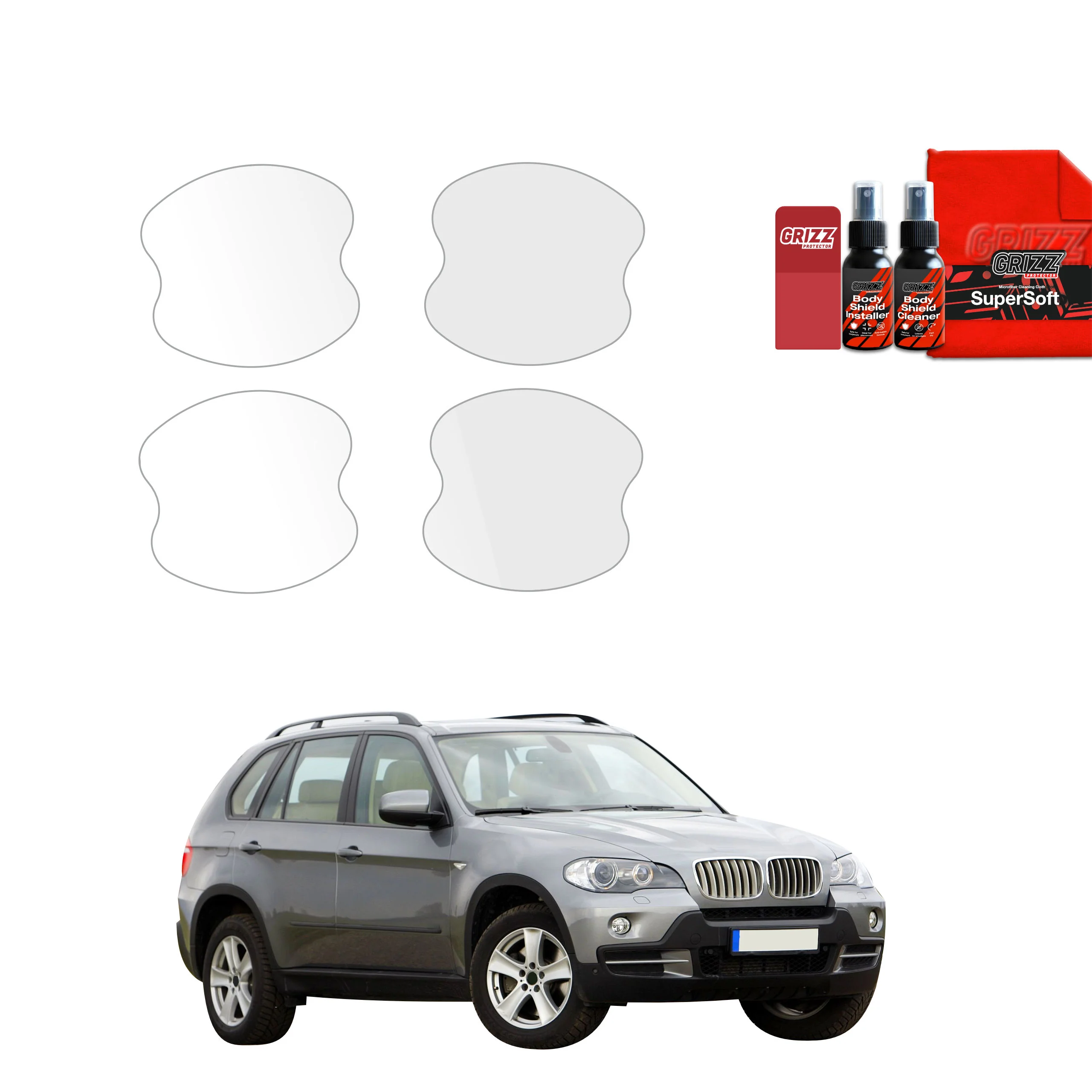 4in1 Schutzfolie für Türgriffmulden - BMW X5 E70 SUV 5D (2006-2013)