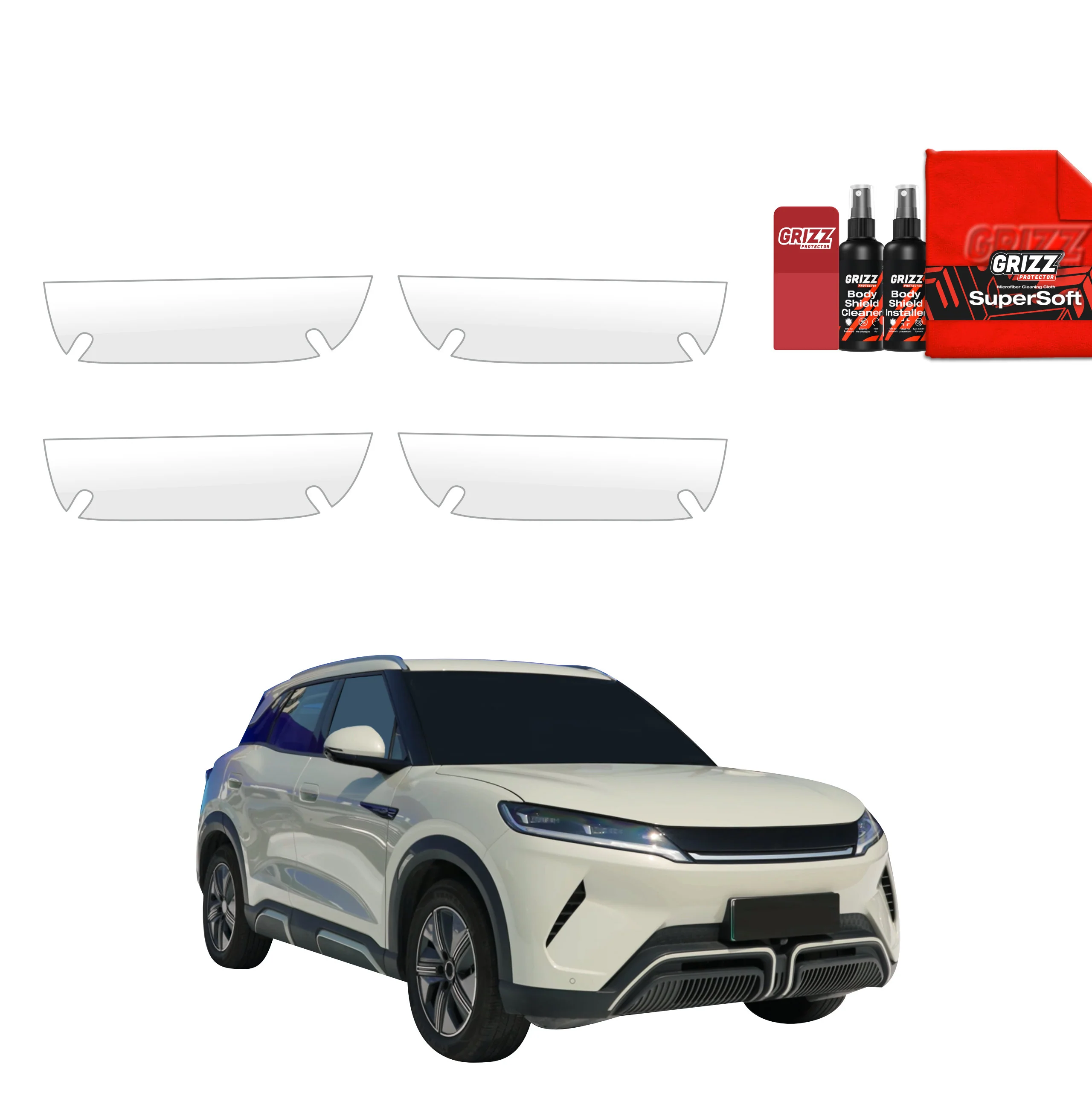4in1 Schutzfolie für Türgriffmulden - BYD ATTO 2 (2025-2026)