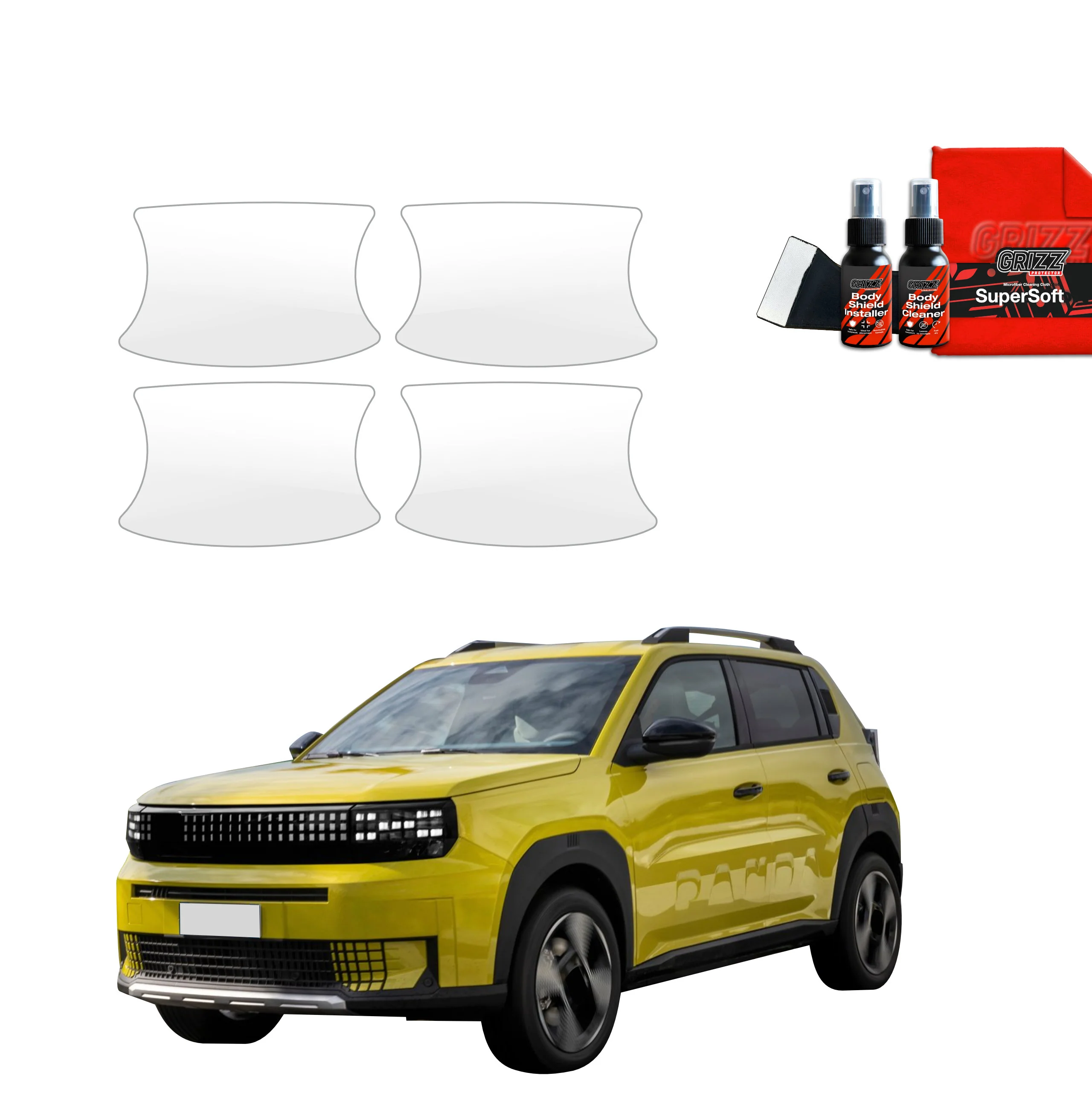4in1 Schutzfolie für Türgriffmulden - Fiat Grande Panda (2025-2026)
