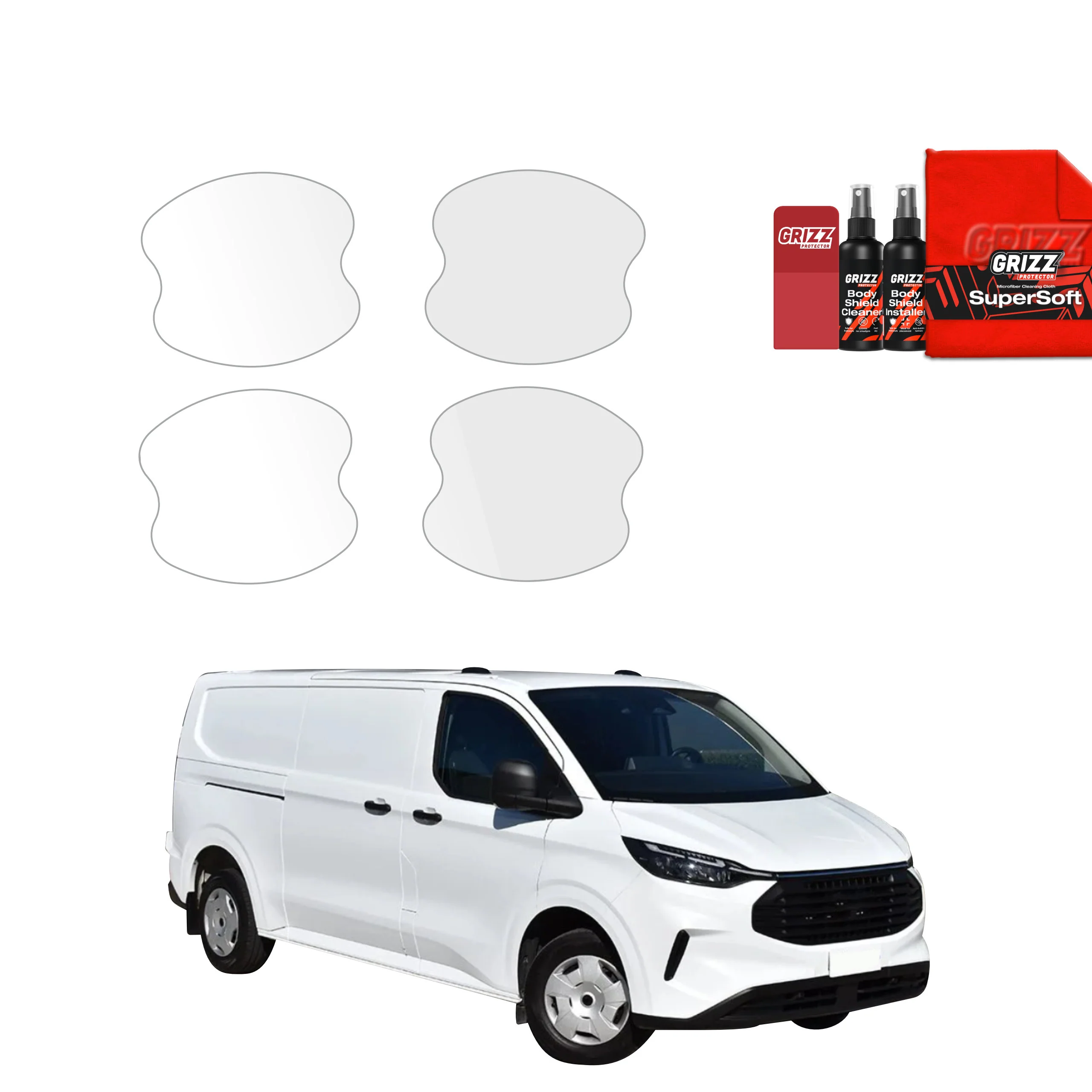 4in1 Schutzfolie für Türgriffmulden - Ford Custom (2023-2026)