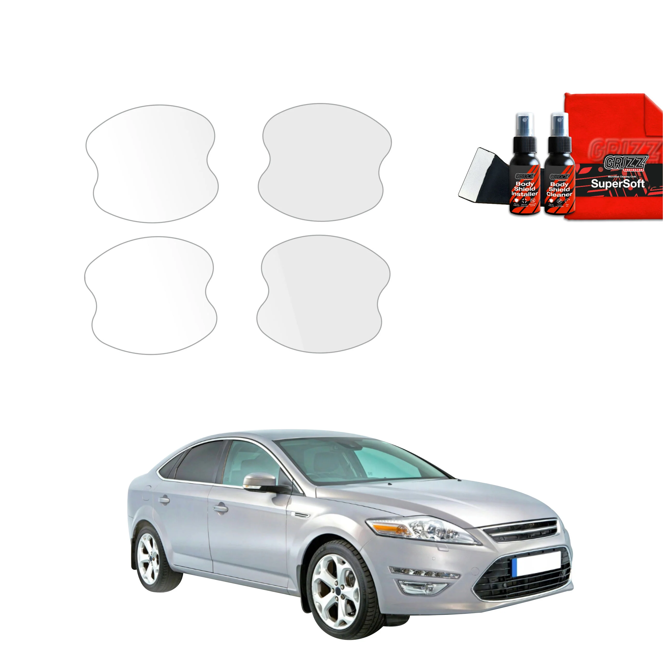 4in1 Schutzfolie für Türgriffmulden - Ford Mondeo Mk4 Sedan (2007-2014)