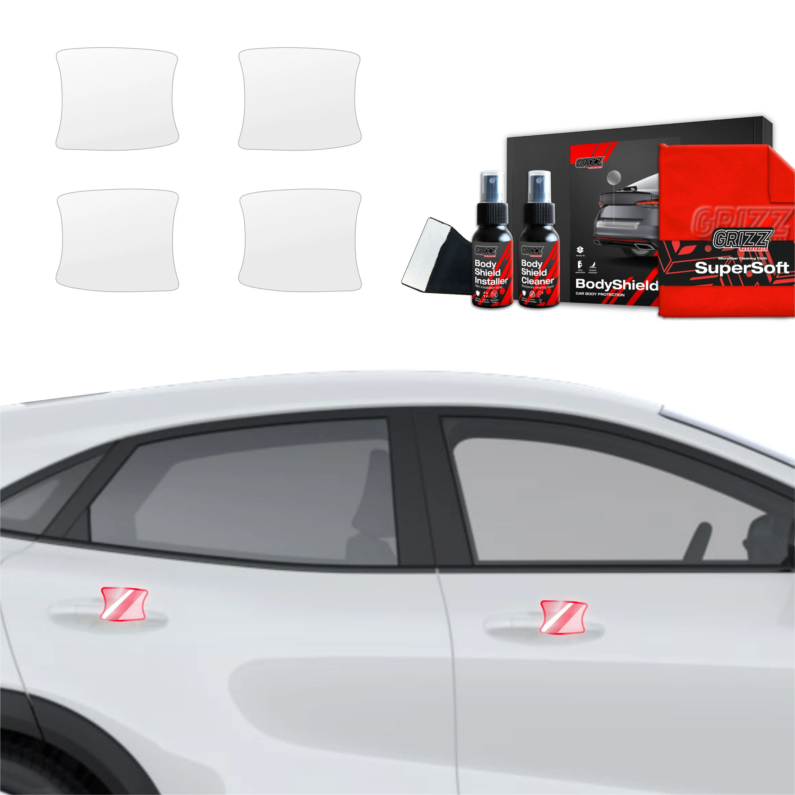 4in1 Schutzfolie für Türgriffmulden - Ford Puma Facelift (2024-2026)