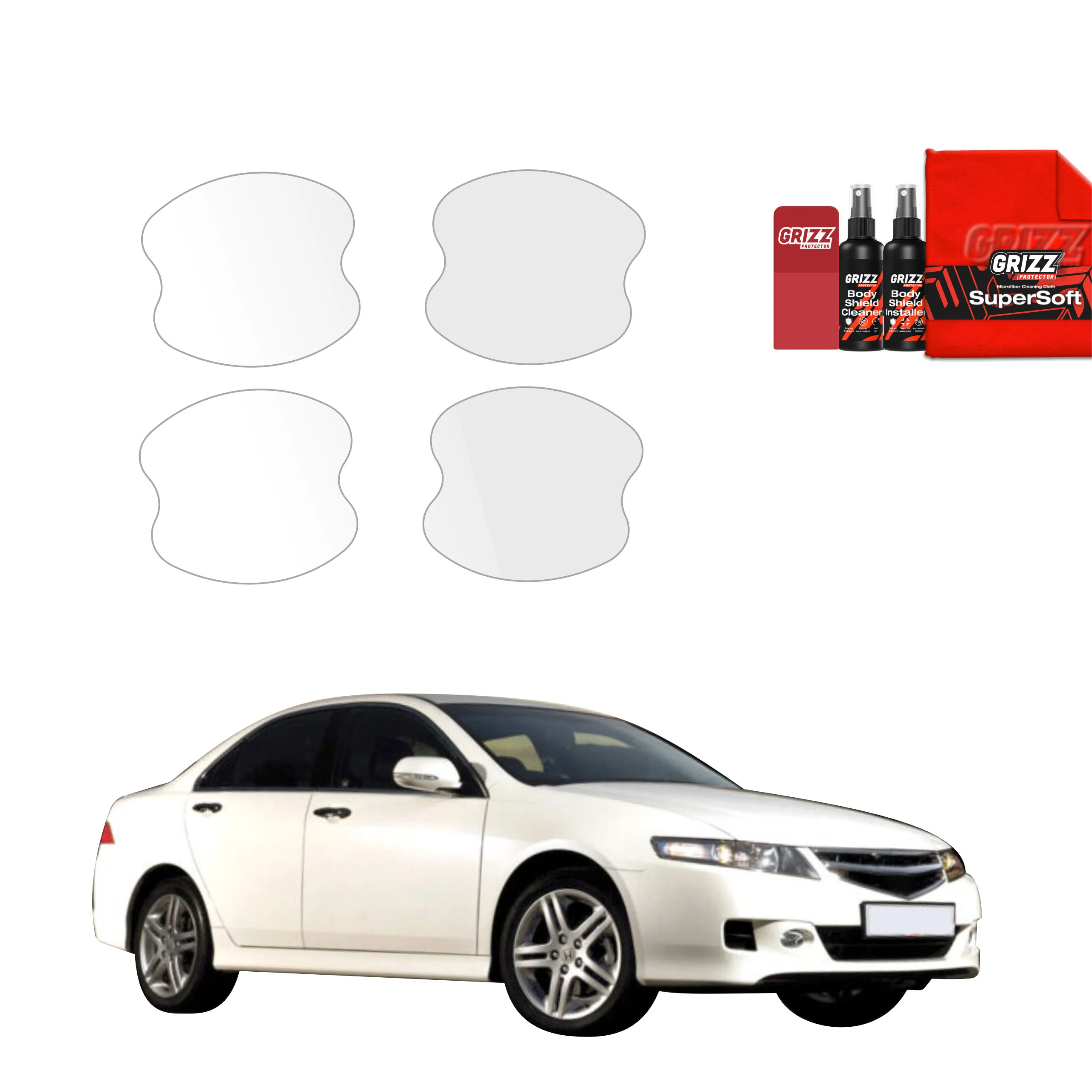 4in1 Schutzfolie für Türgriffmulden - Honda Accord 7 Facelift (2005-2007)