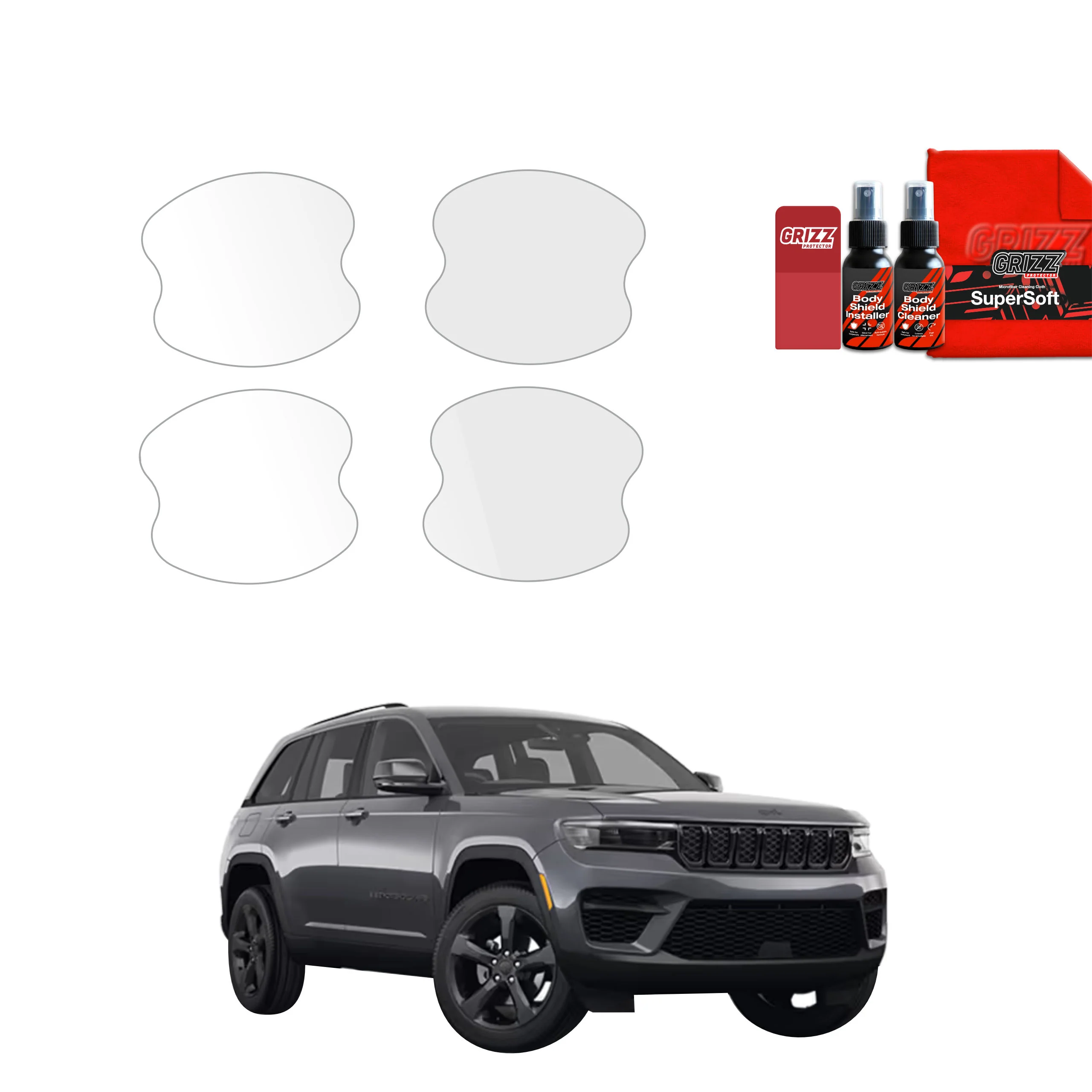 4in1 Schutzfolie für Türgriffmulden - Jeep Grand Cherokee (2025-2026)