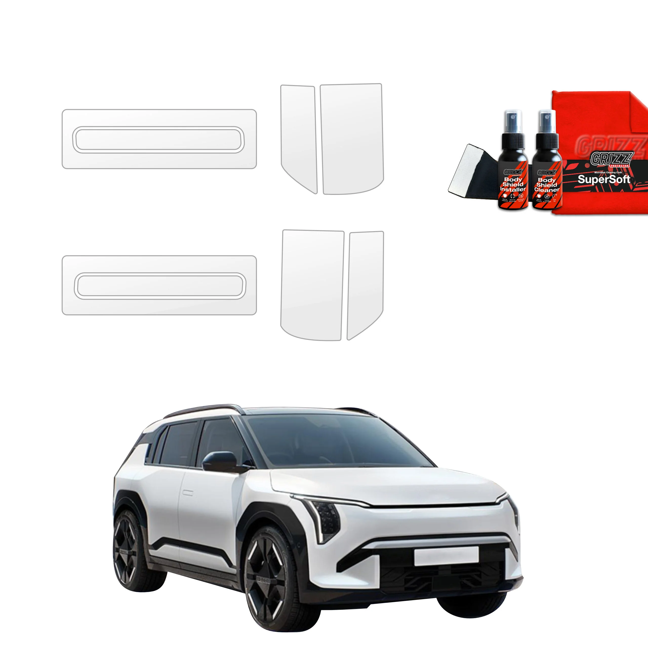 4in1 Schutzfolie für Türgriffmulden - Kia EV3 GT Line (2025-2026)