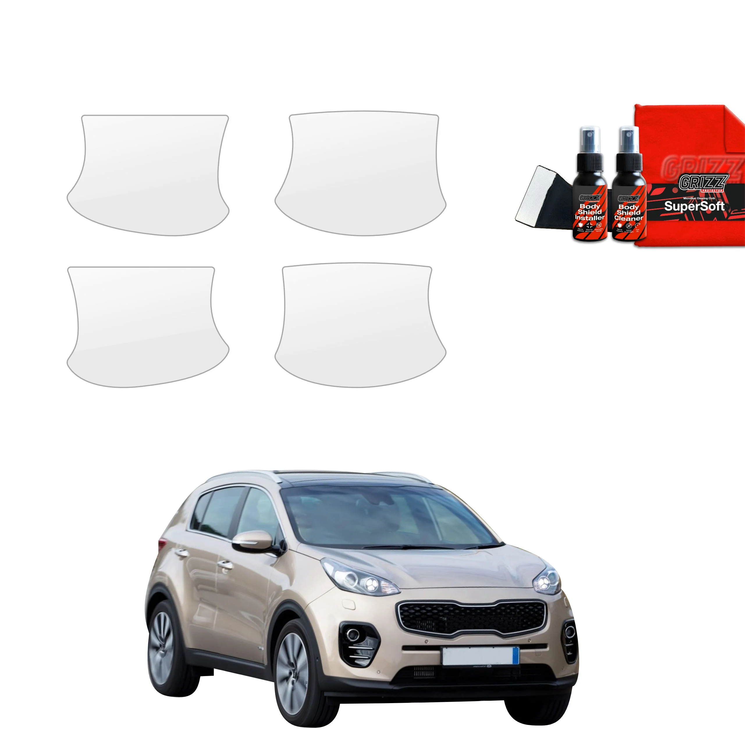 4in1 Schutzfolie für Türgriffmulden - Kia Sportage 4 (2018-2021)