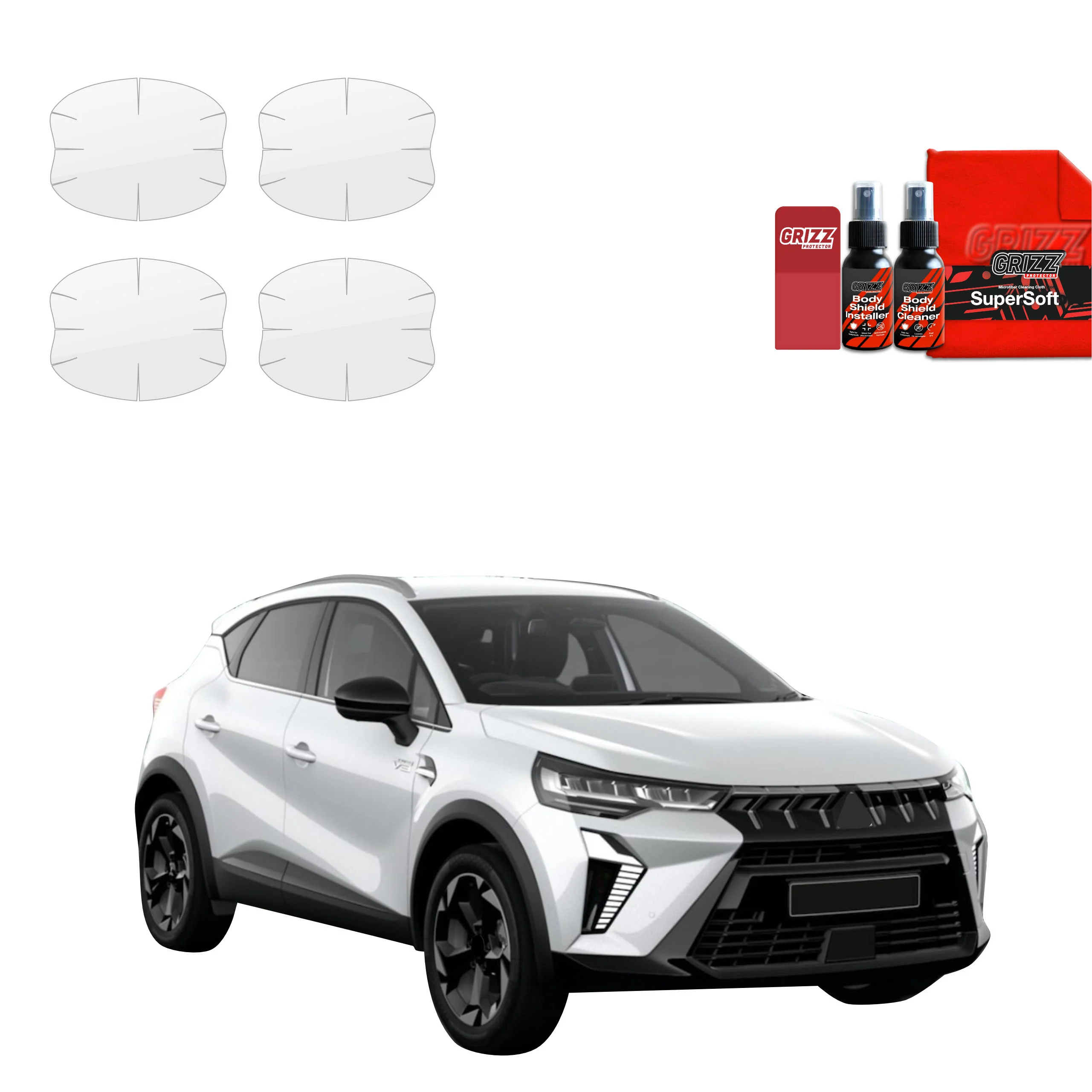 4in1 Schutzfolie für Türgriffmulden - Mitsubishi ASX Facelift (2024-2026)