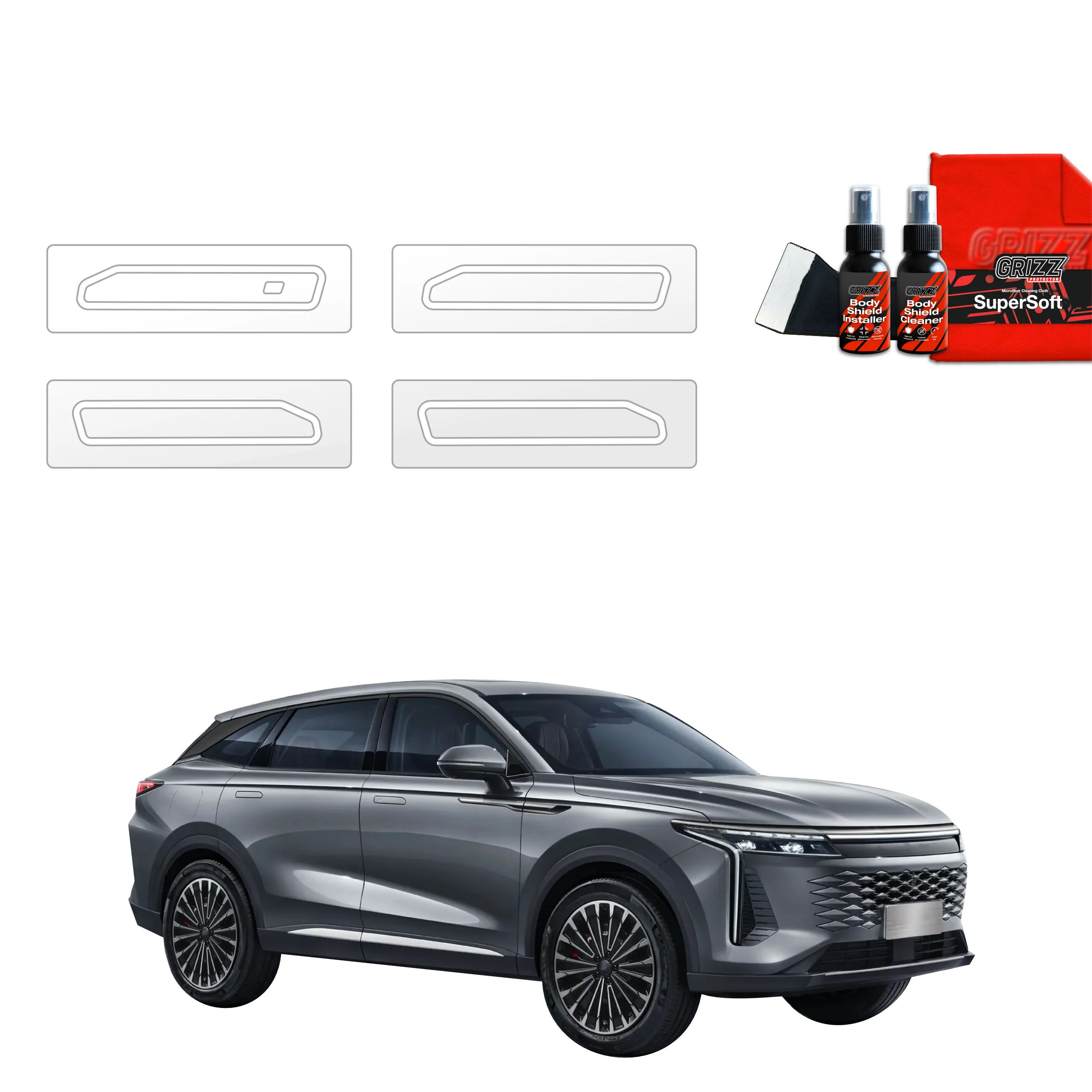 4in1 Schutzfolie für Türgriffmulden - OMODA 9 Super Hybrid (2025-2026)