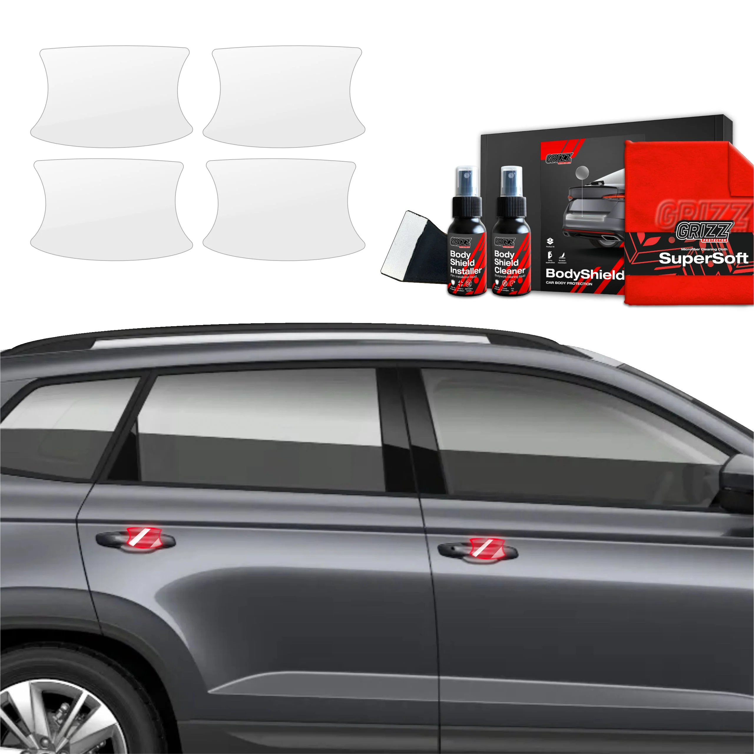 4in1 Schutzfolie für Türgriffmulden - Skoda Karoq (2022-2026)