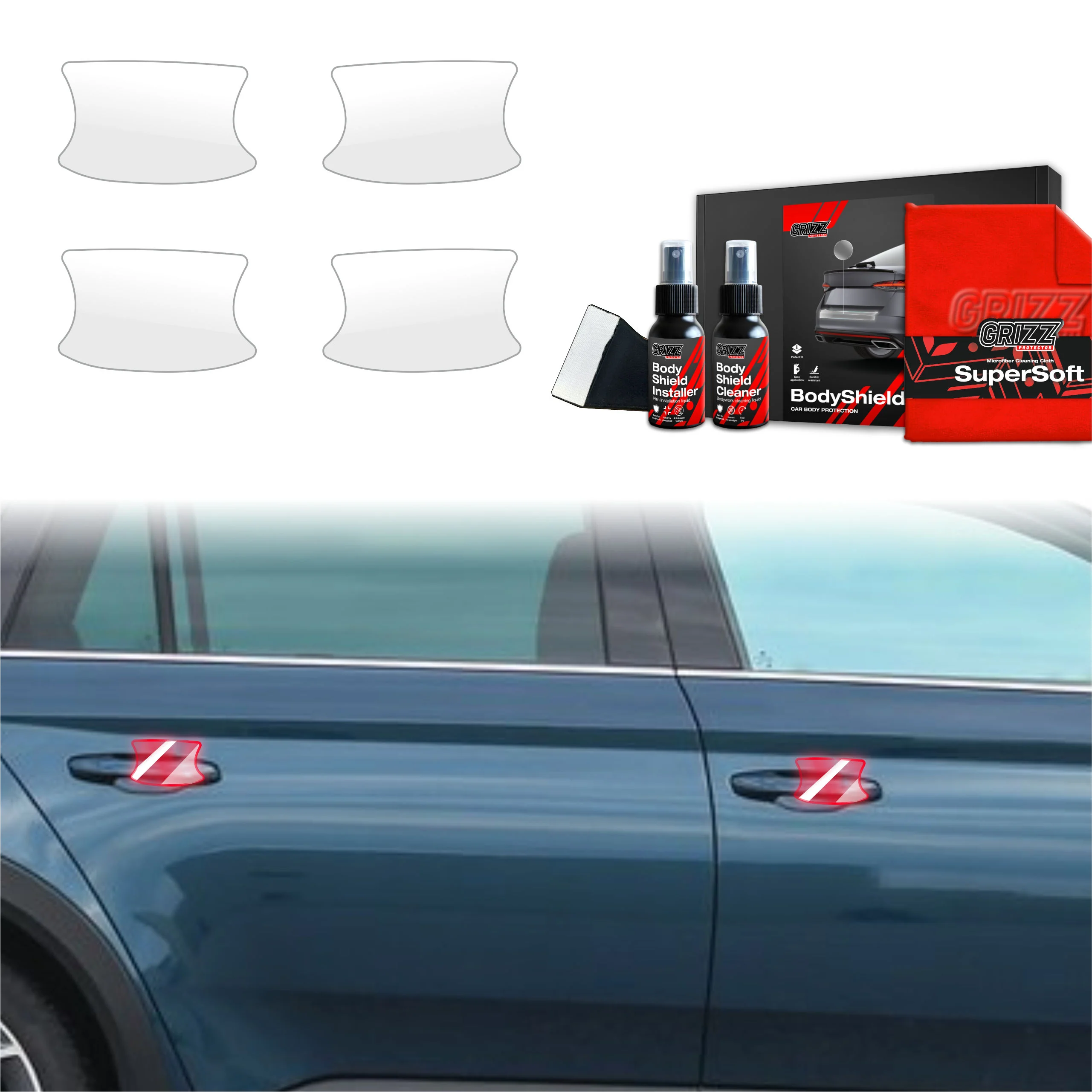 4in1 Schutzfolie für Türgriffmulden - Skoda Superb 3 Combi (2015-2019)