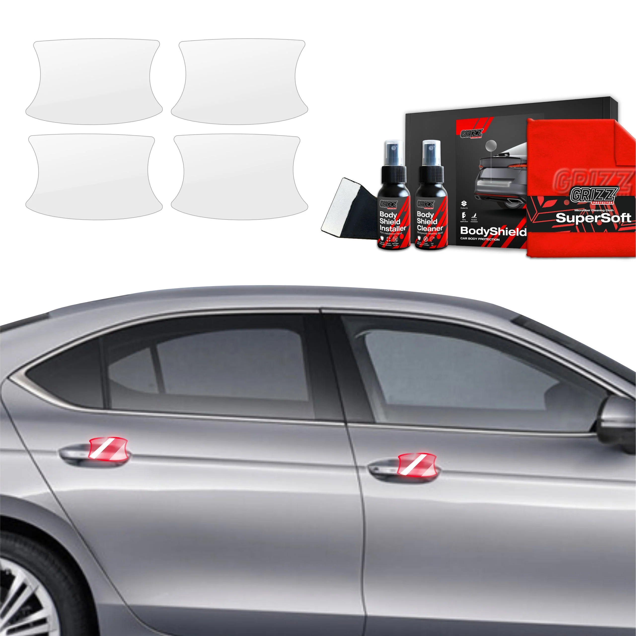 4in1 Schutzfolie für Türgriffmulden - Skoda Superb 4 Liftback (2024-2026)