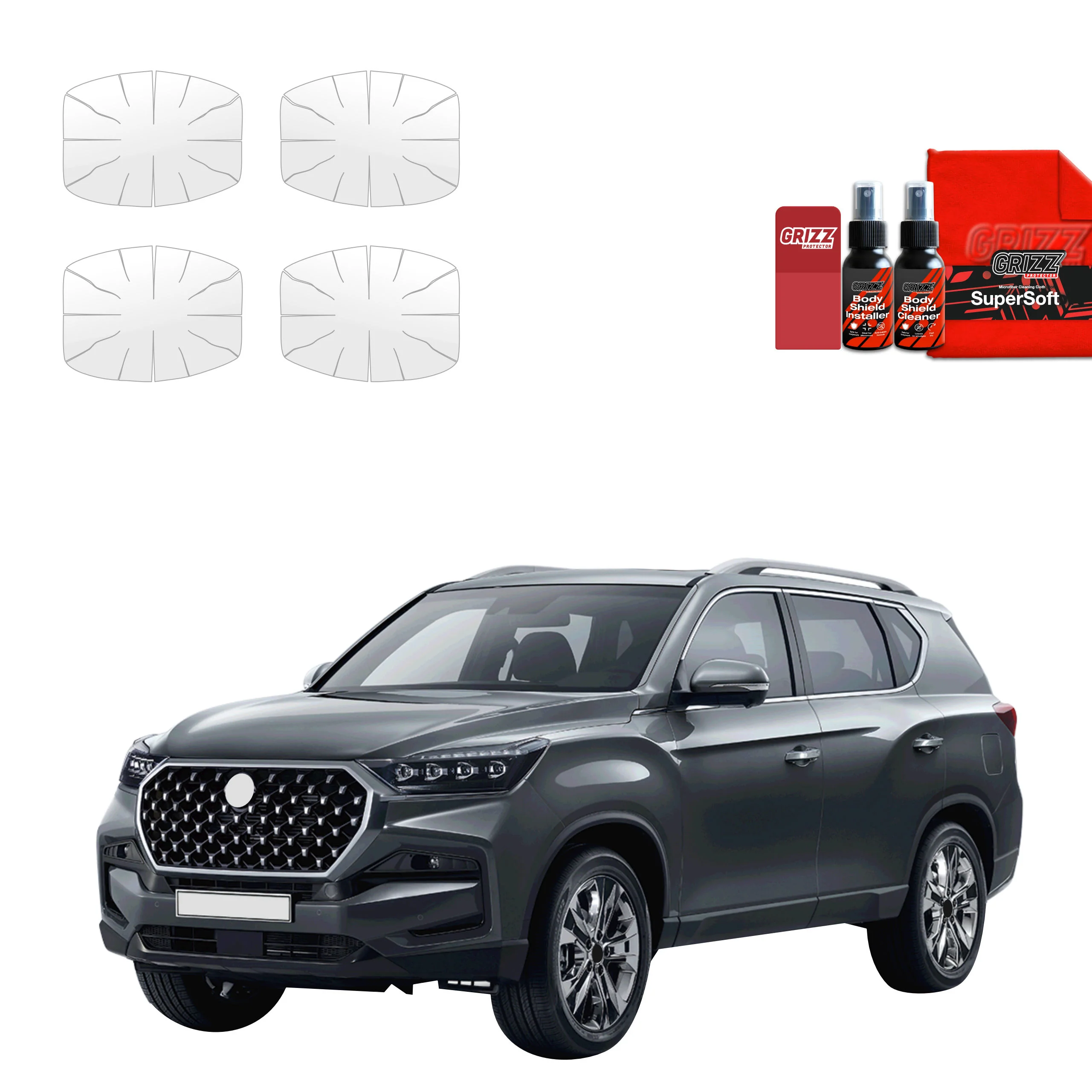 4in1 Schutzfolie für Türgriffmulden - SsangYong Rexton (2023-2026)