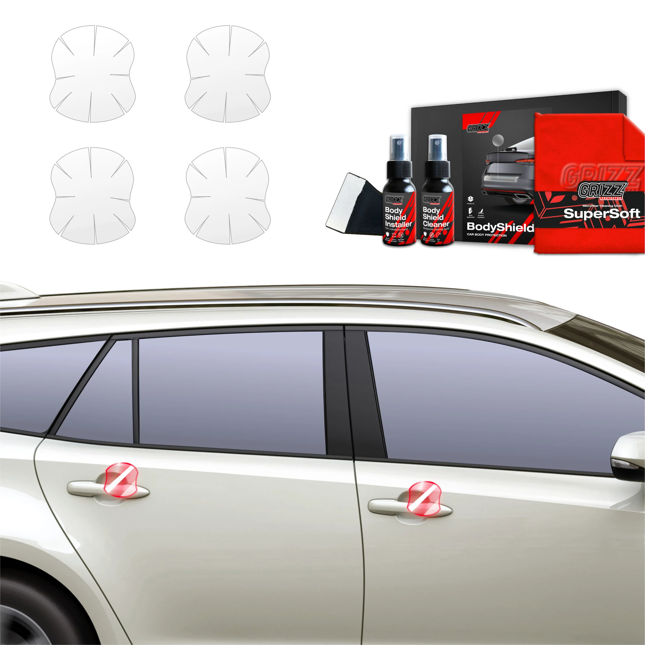 4in1 Schutzfolie für Türgriffmulden - Suzuki Swace Facelift (2023-2026)