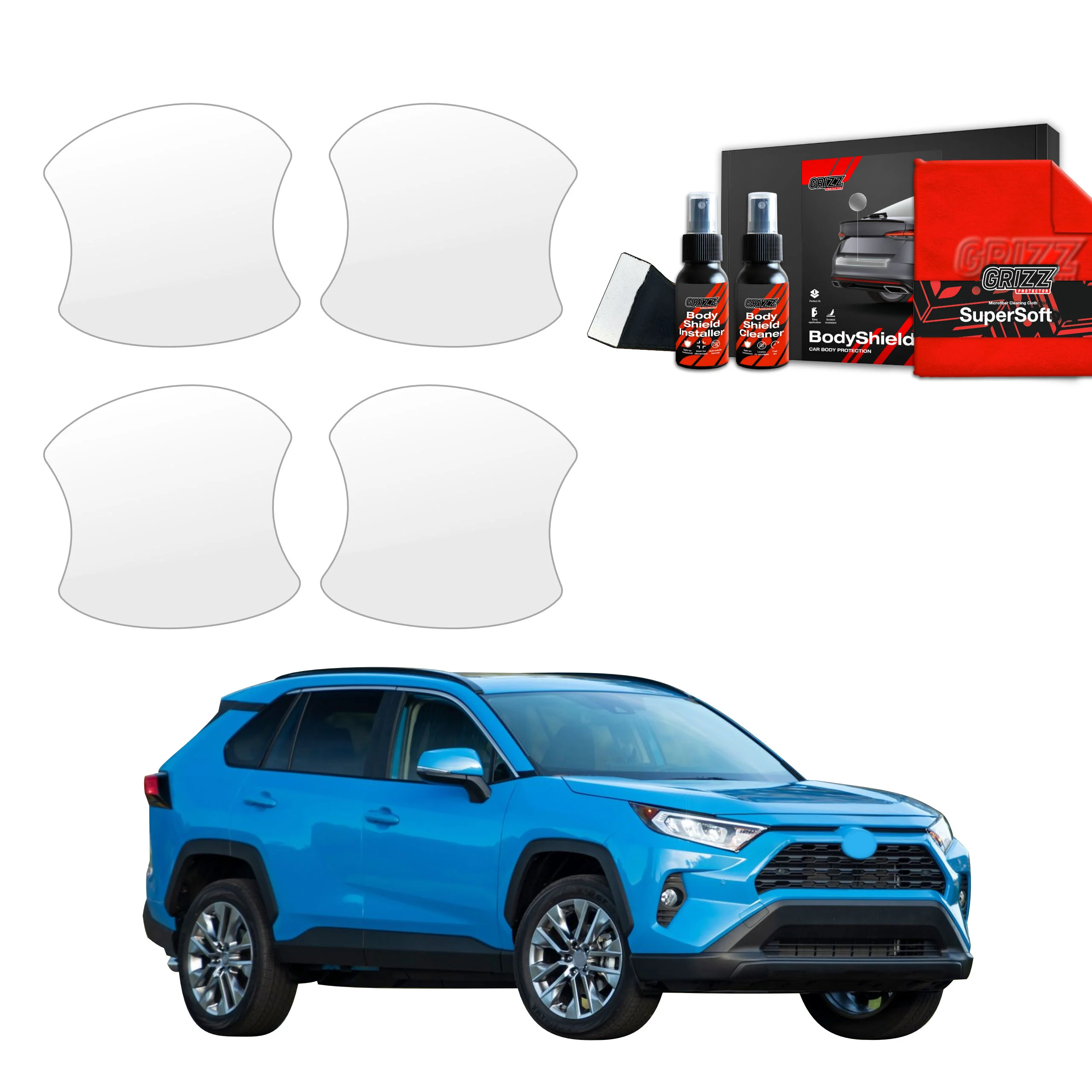4in1 Schutzfolie für Türgriffmulden - Toyota RAV4 HEV (2021-2026)