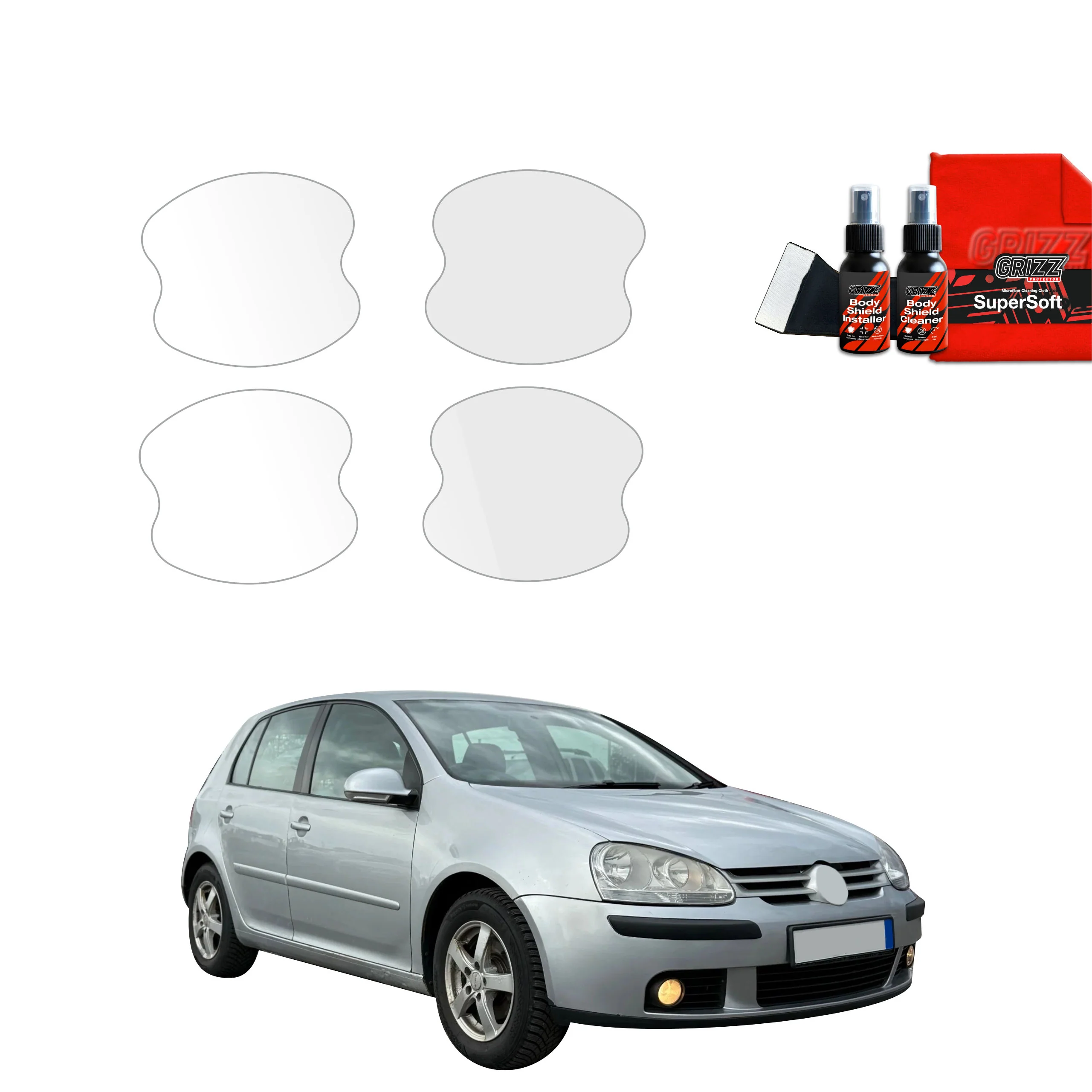 4in1 Schutzfolie für Türgriffmulden - Volkswagen Golf 5 Hatchback 5D (2003-2009)