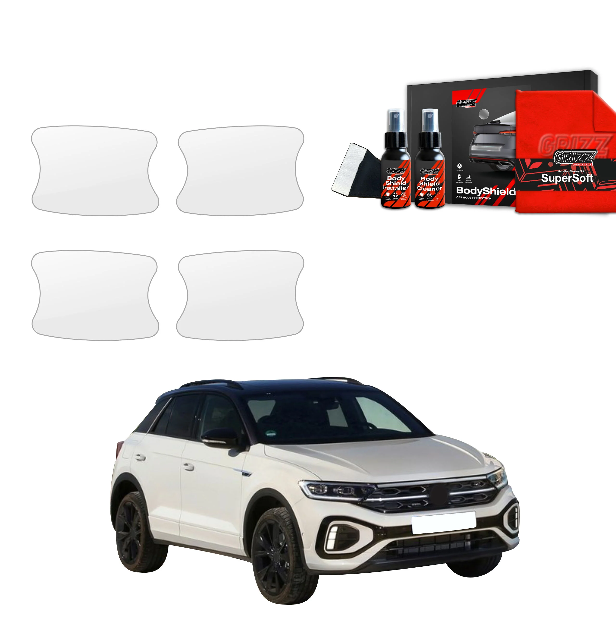 4in1 Schutzfolie für Türgriffmulden - Volkswagen T-Roc (2021-2025)