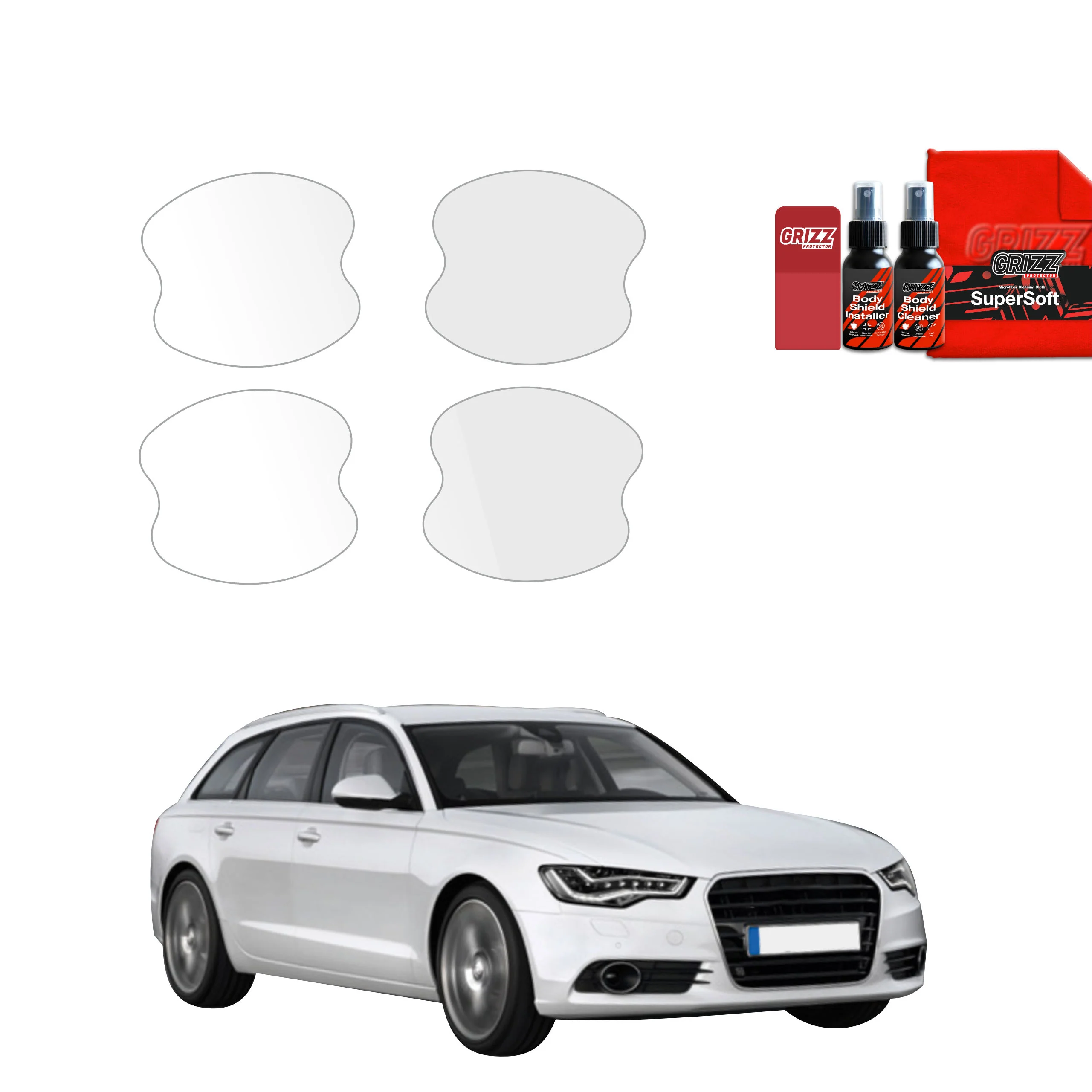 4in1 Schutzfolie für Türgriffmulden - Audi A6 C7 Avant (2011-2014)