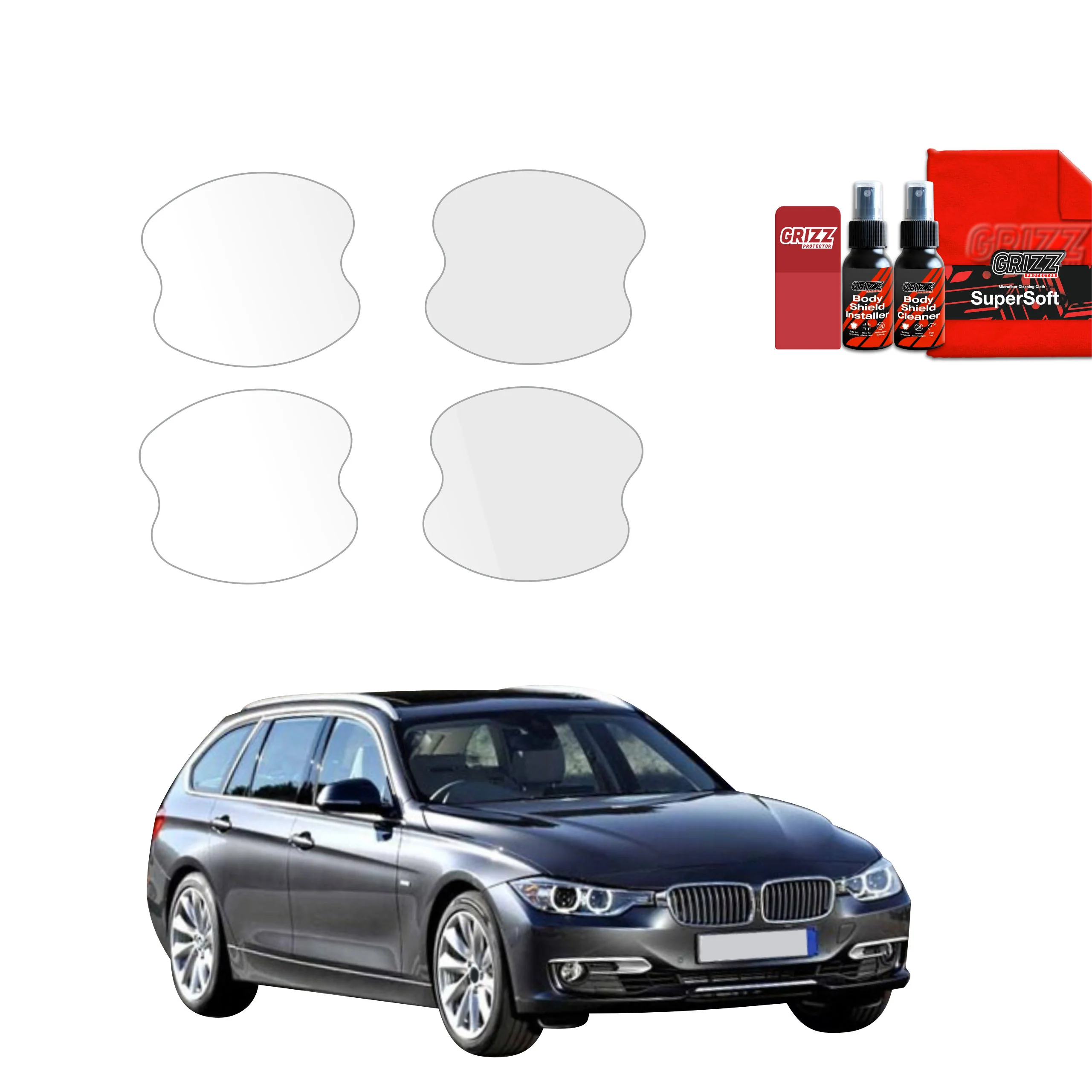4in1 Schutzfolie für Türgriffmulden - BMW 3 F31 Kombi Pre-LCI (2011-2015)