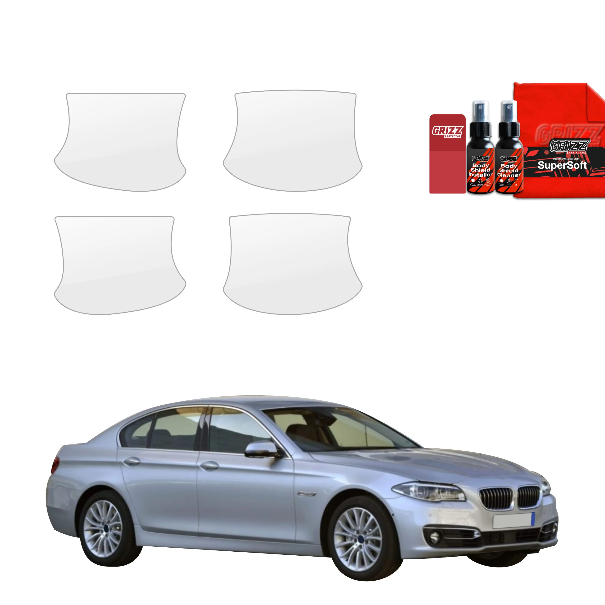 4in1 Schutzfolie für Türgriffmulden - BMW 5 F10 Sedan LCI (2012-2017)