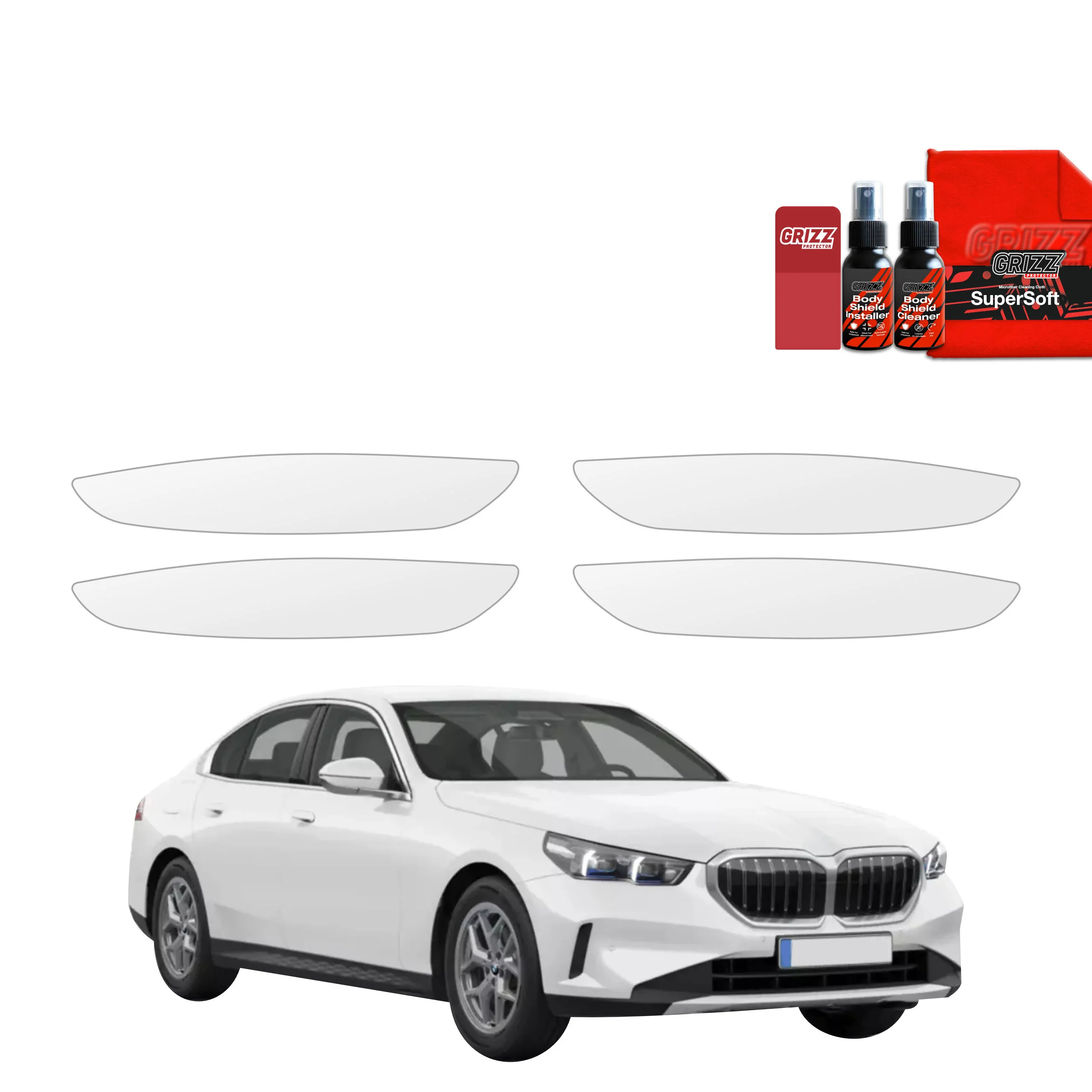 4in1 Schutzfolie für Türgriffmulden - BMW 5 Sedan G60 520i (2024-2026)