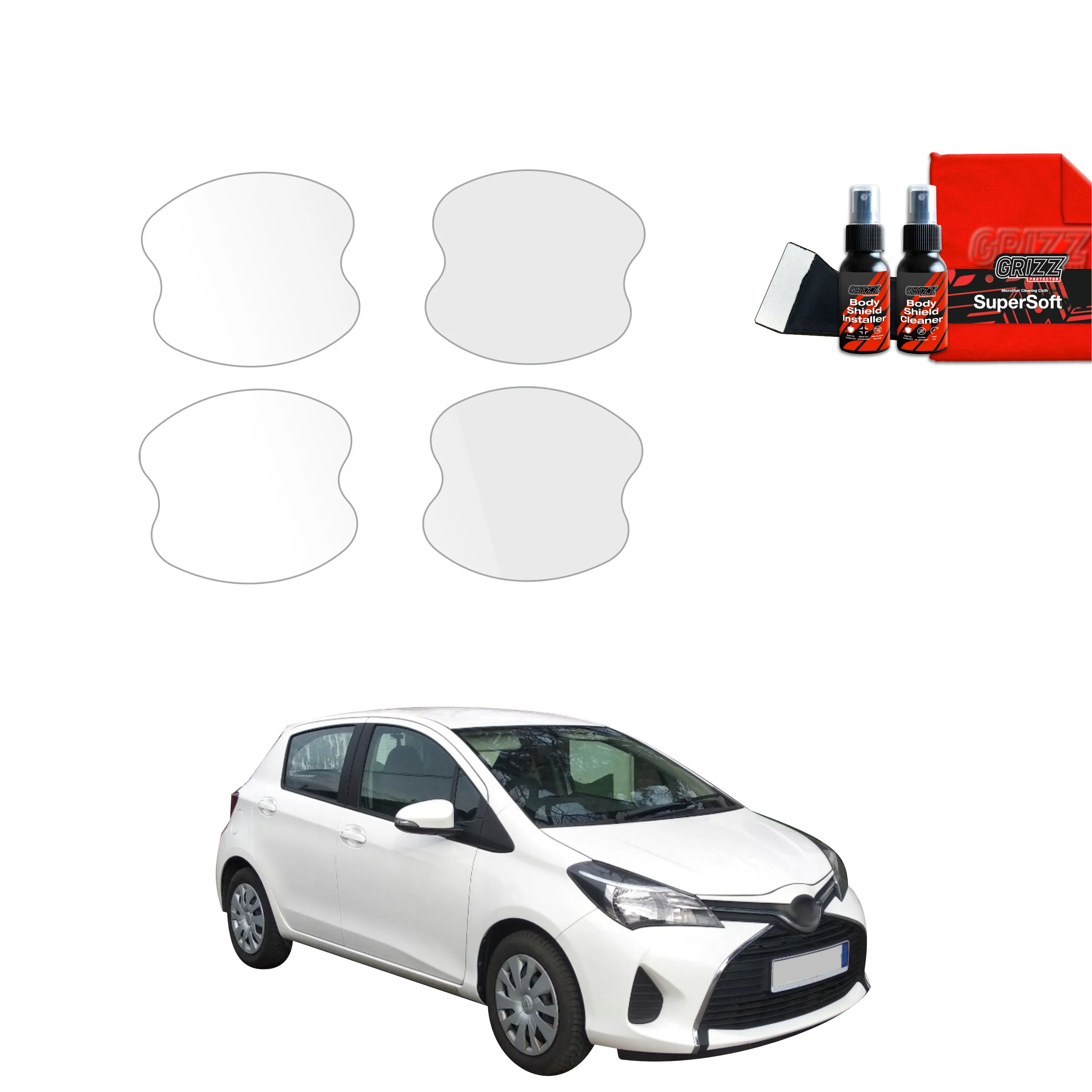 4in1 Schutzfolie für Türgriffmulden - Toyota Yaris (2011-2016)