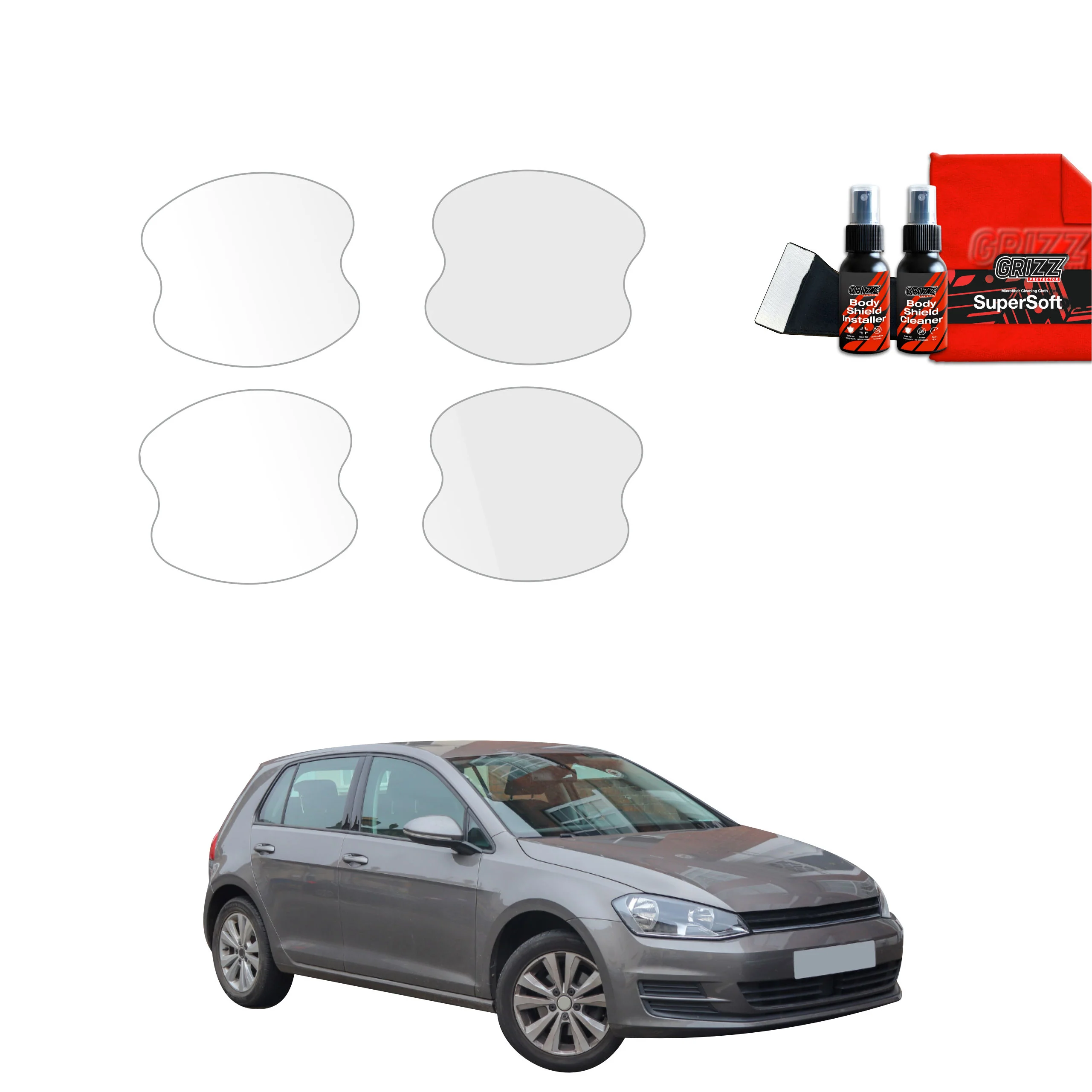 4in1 Schutzfolie für Türgriffmulden - Volkswagen Golf 7 Hatchback 5D (2012-2020)