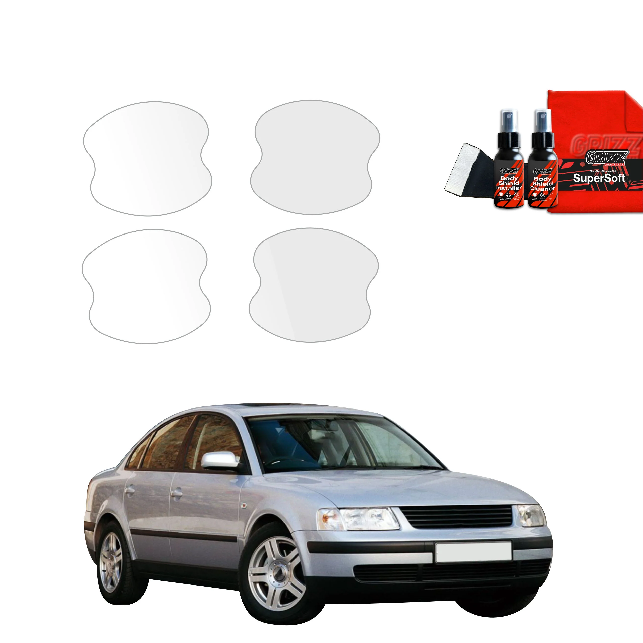 4in1 Schutzfolie für Türgriffmulden - Volkswagen Passat B5 Sedan (1996-2000)
