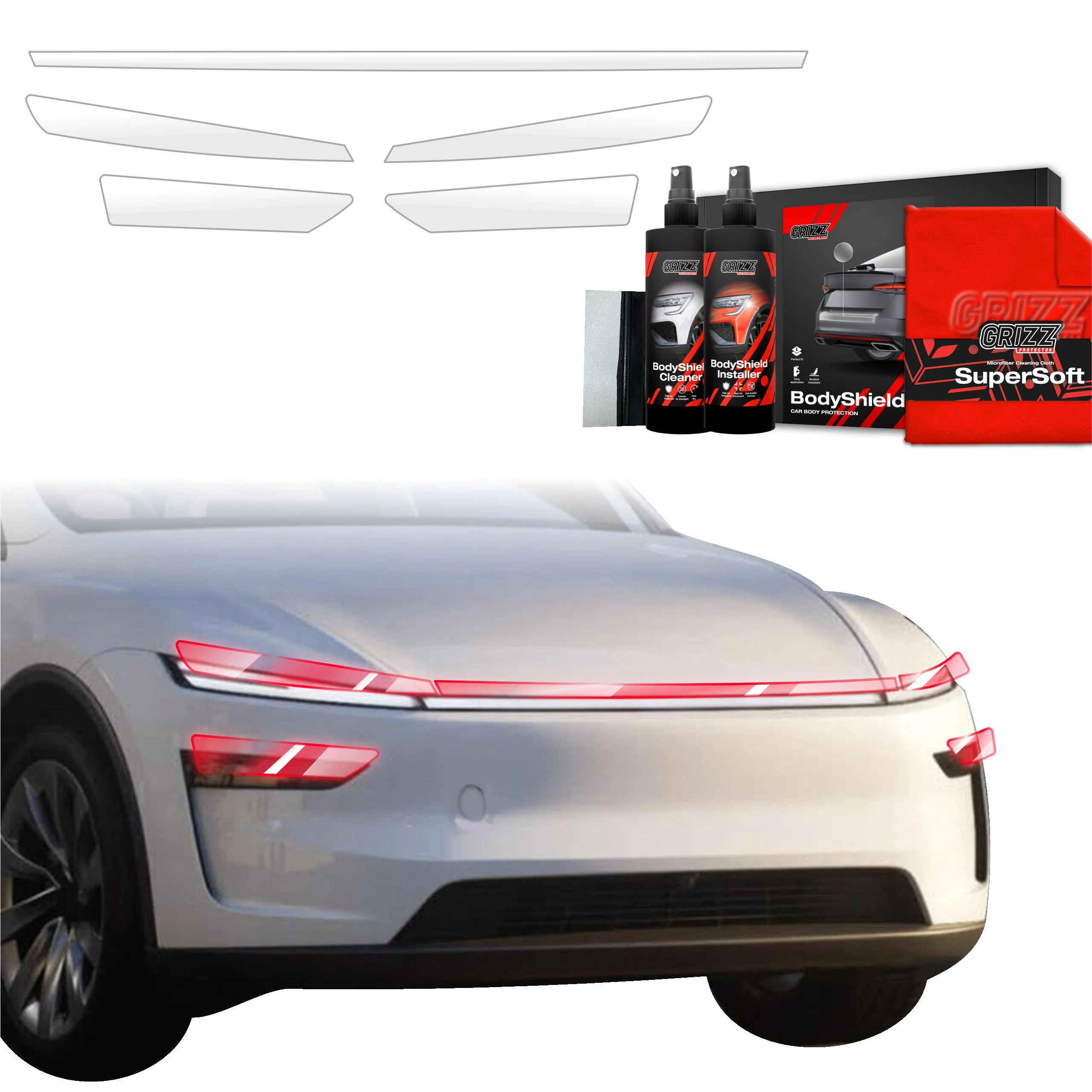 5in1 Schutzfolie für Scheinwerfer - Tesla Model Y Juniper (2024-2025)