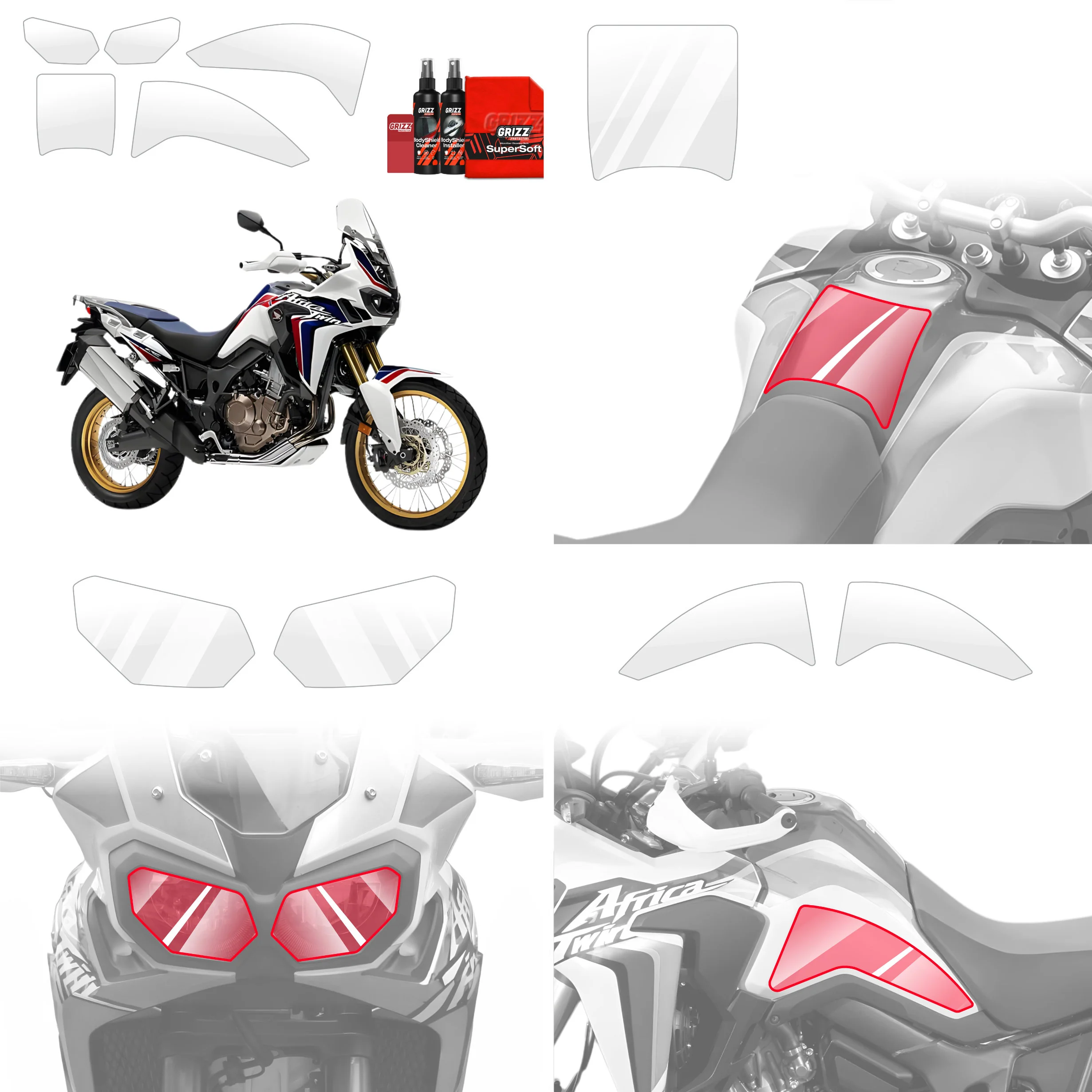 5in1 Schutzfolie - Honda CRF1000L Africa Twin (2015-2019) - Image 2