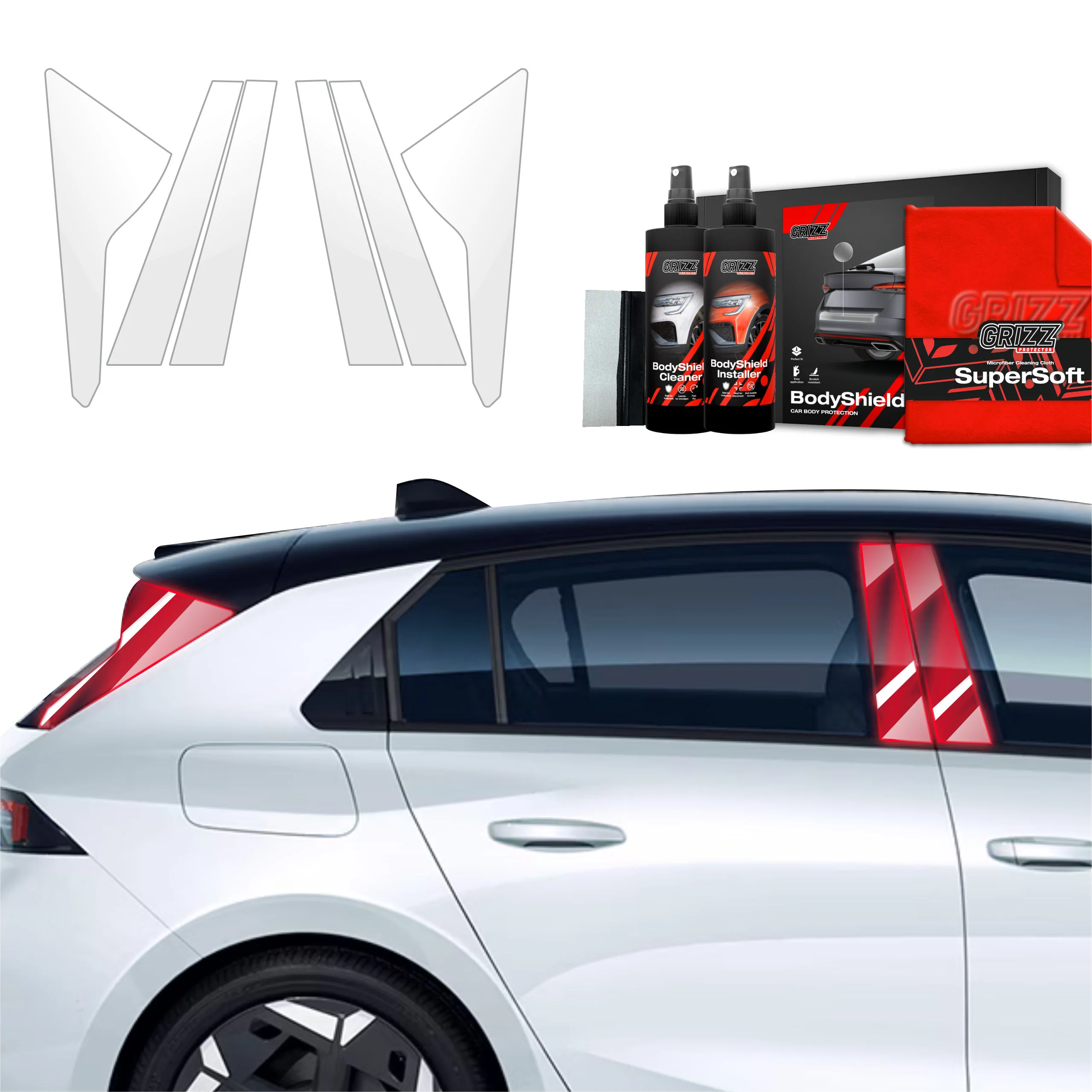 6in1 Schutzfolie für B-C-Säule - Opel Astra (2021- 2024)