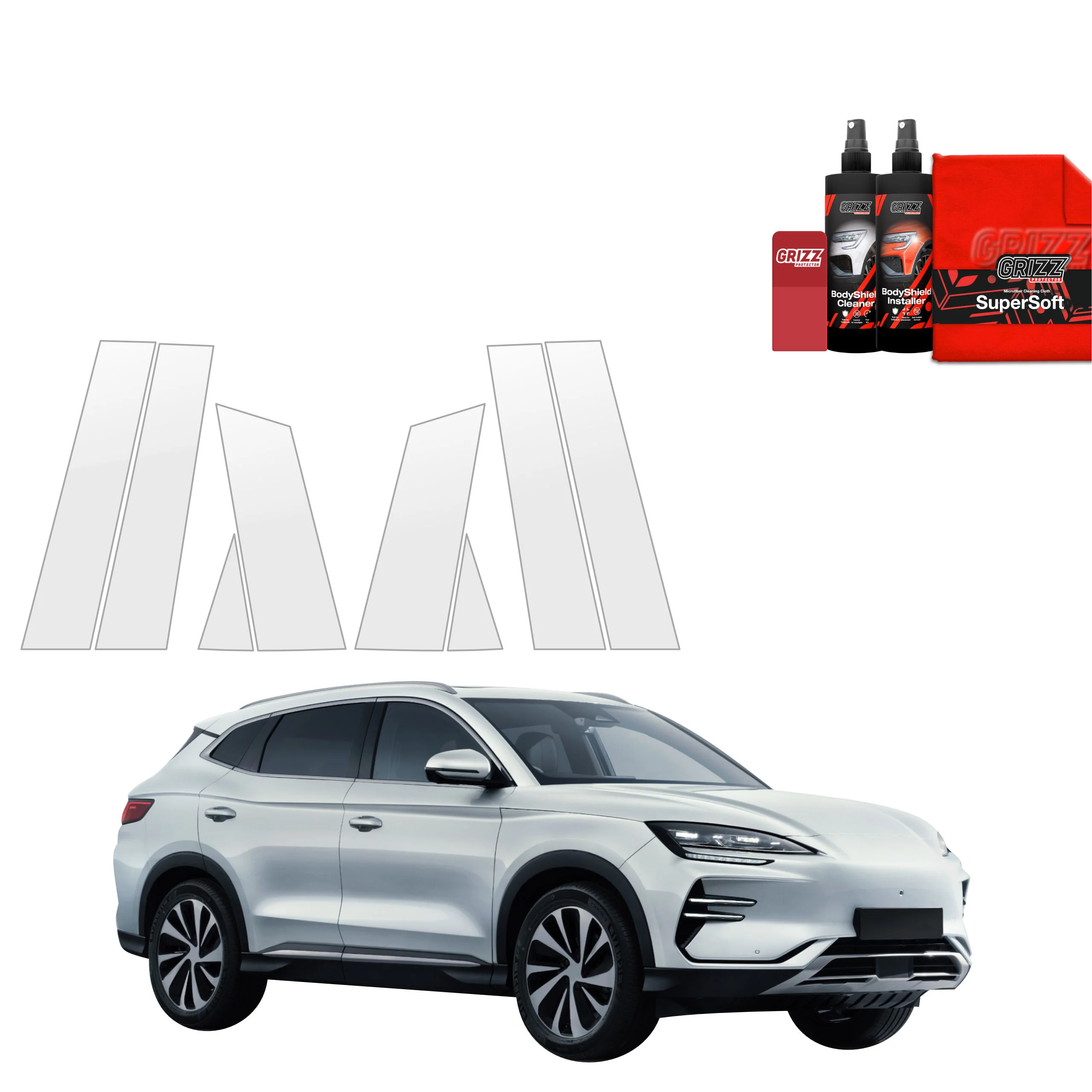 8in1 Schutzfolie für B-C-Säule - BYD Seal U (2024-2026)