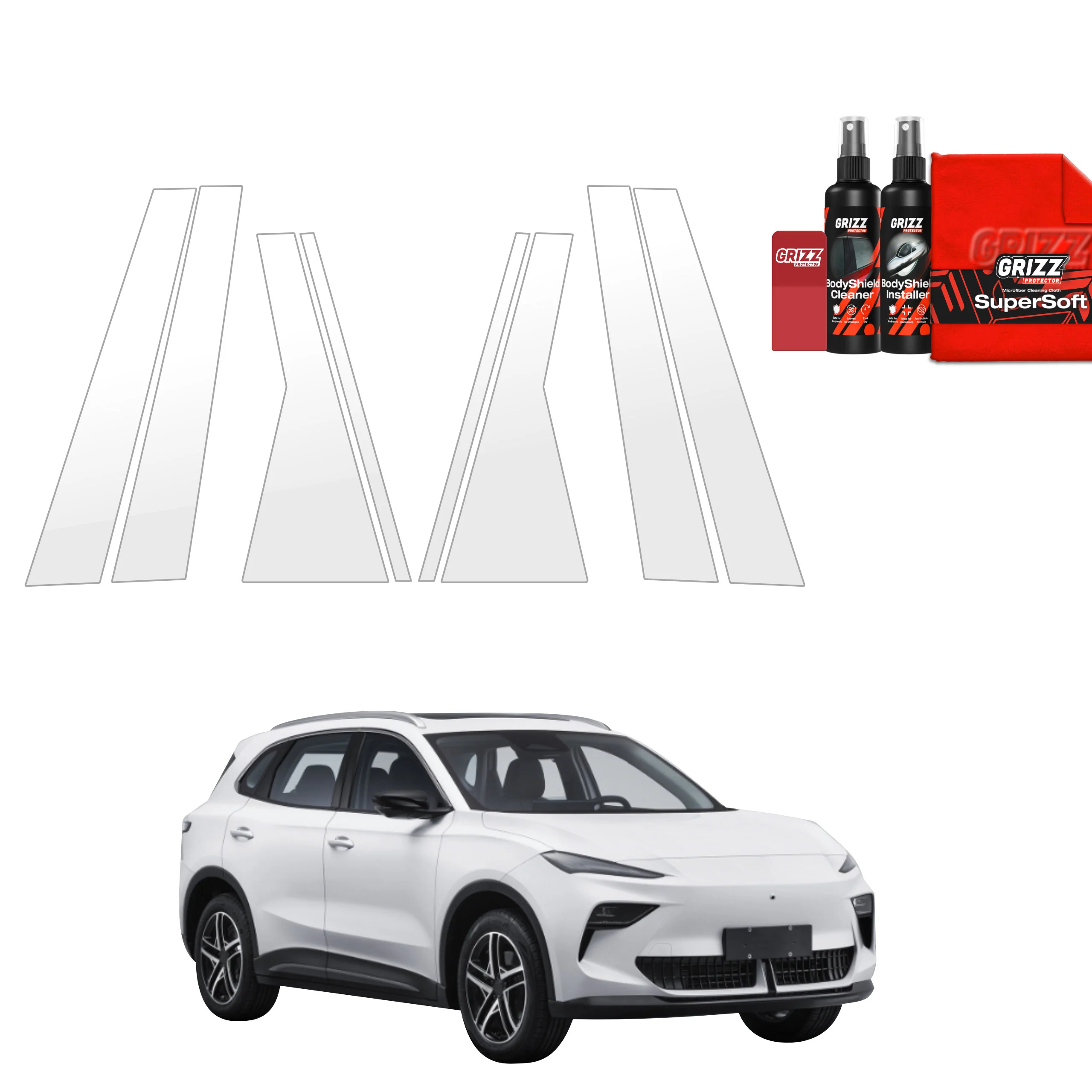 8in1 Schutzfolie für B-C-Säule - MG S5 EV (2025-2026)