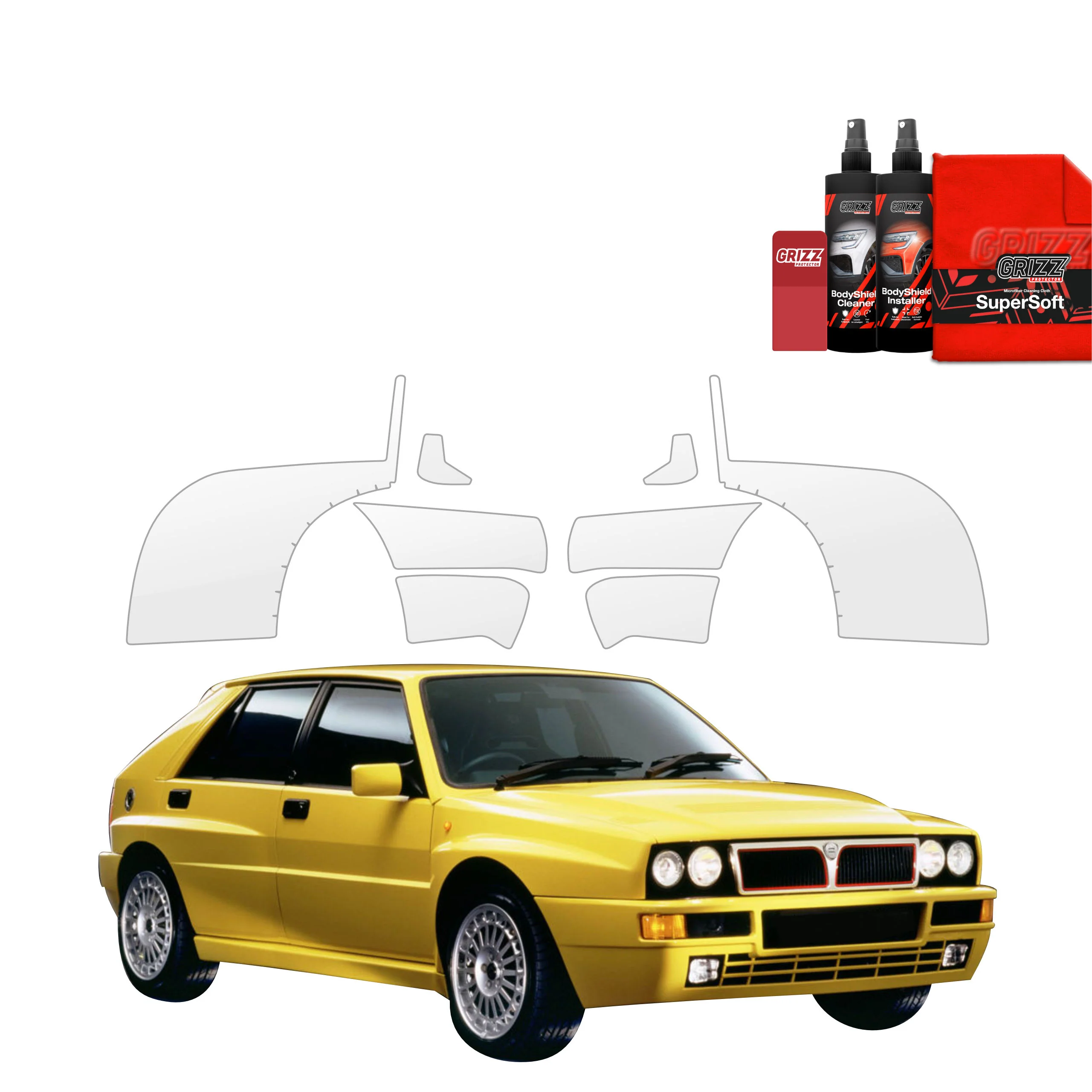 8in1 Schutzfolie für hinteren Seitenschwelle - Lancia Delta Integrale (1992-1994)