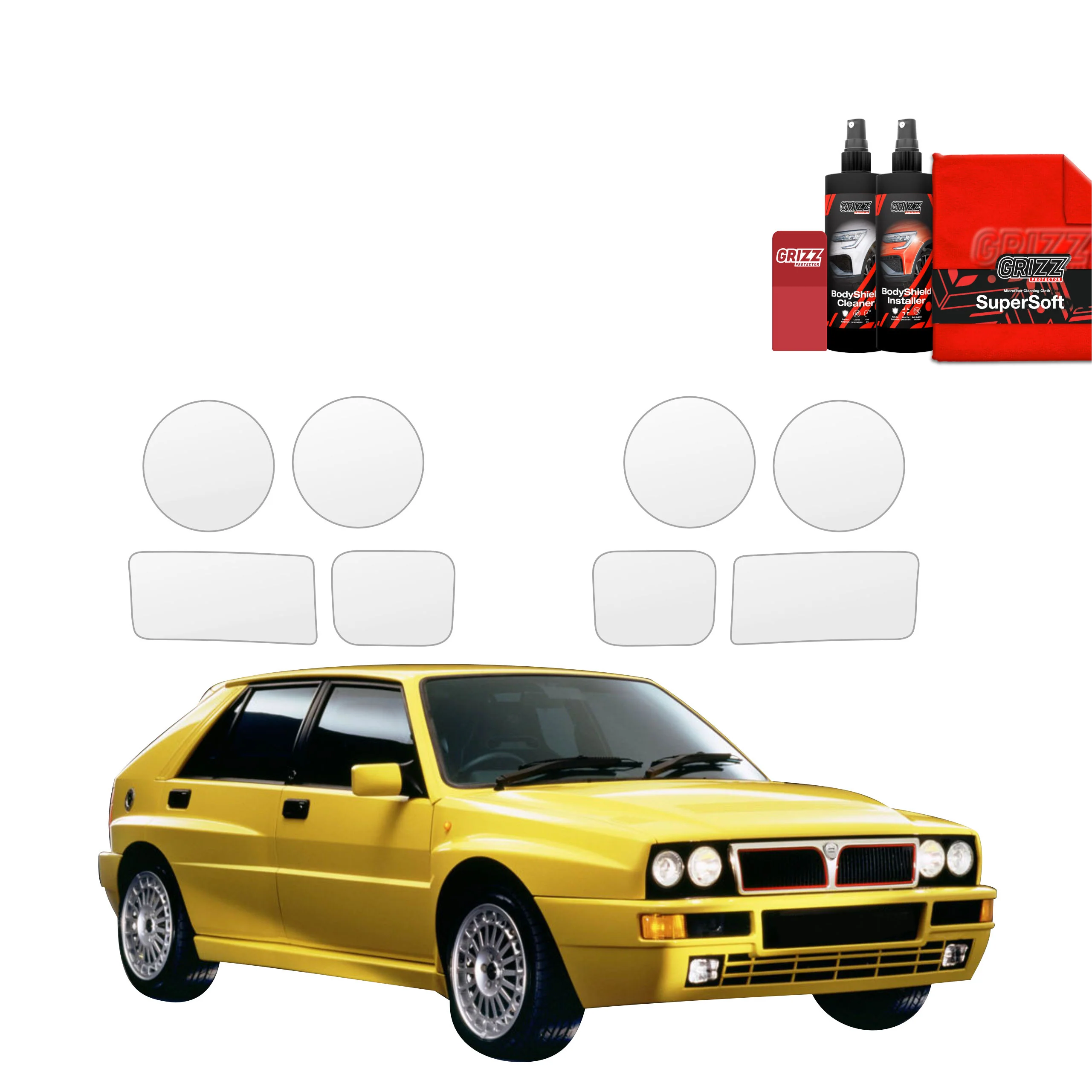 8in1 Schutzfolie für Scheinwerfer - Lancia Delta Integrale (1992-1994)