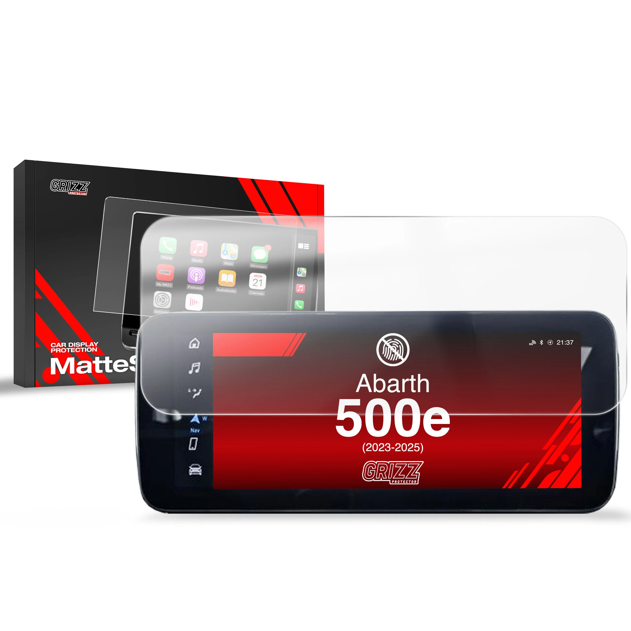 Displayschutzfolie für Abarth 500e 12,3" (2023-2026) Anti-Fingerprint, Matt