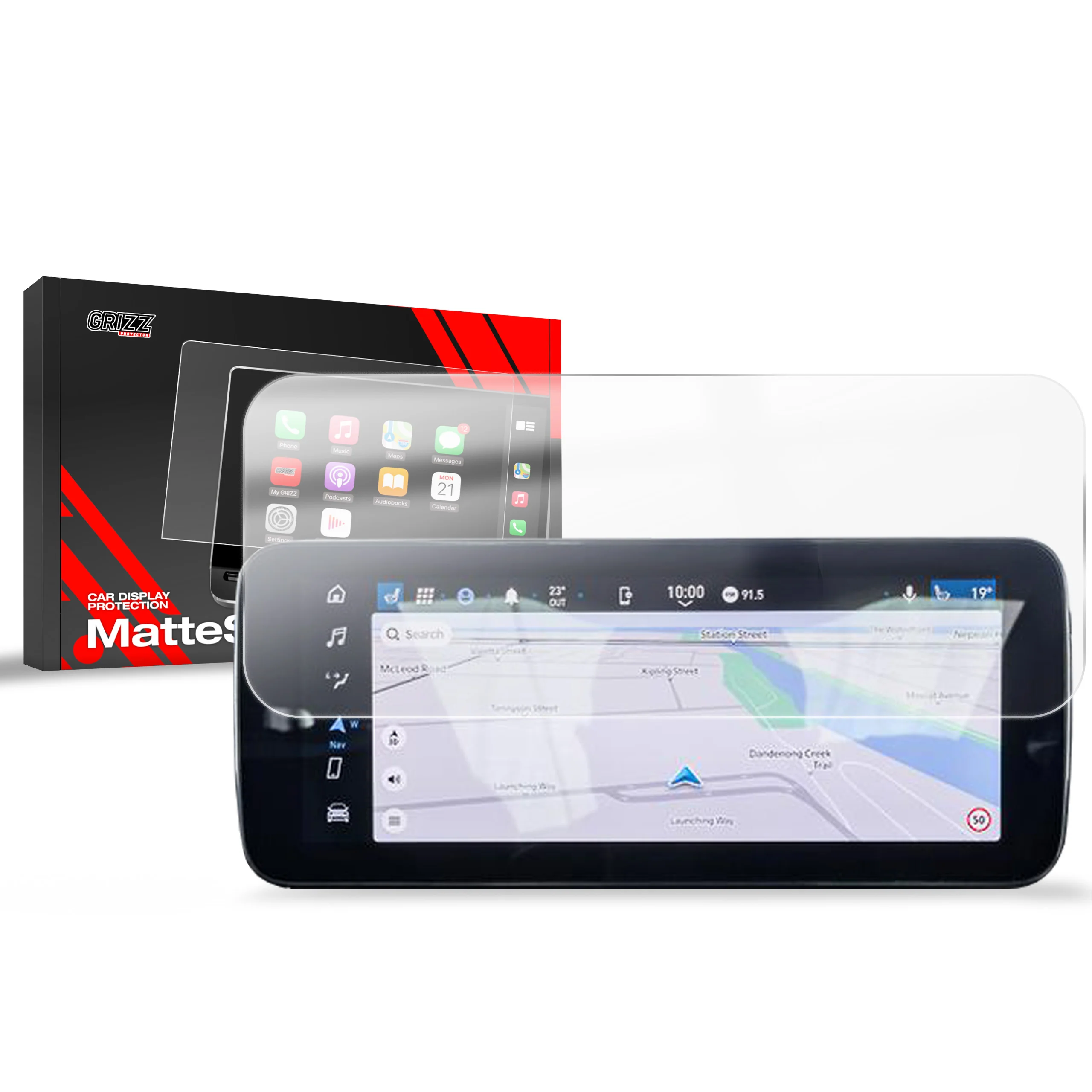 Displayschutzfolie für Abarth 500e 12,3" (2023-2026) Anti-Fingerprint, Matt - Image 8