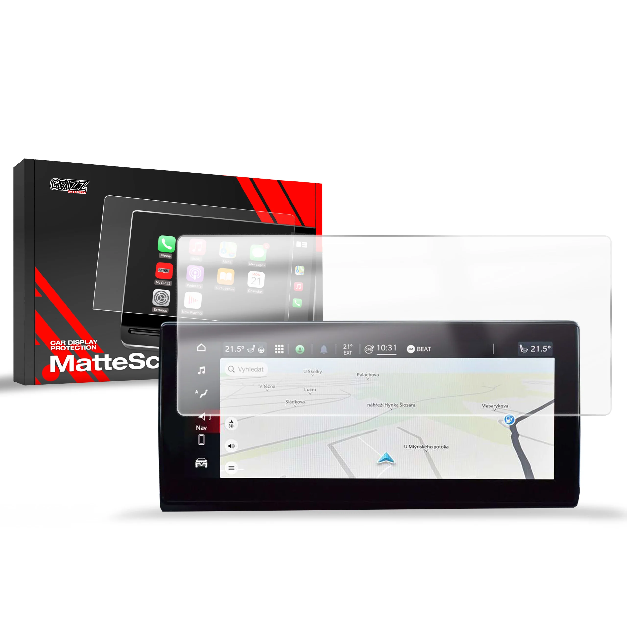 Displayschutzfolie für Alfa Romeo Tonale 10,25" (2022-2026) Anti-Fingerprint, Matt
