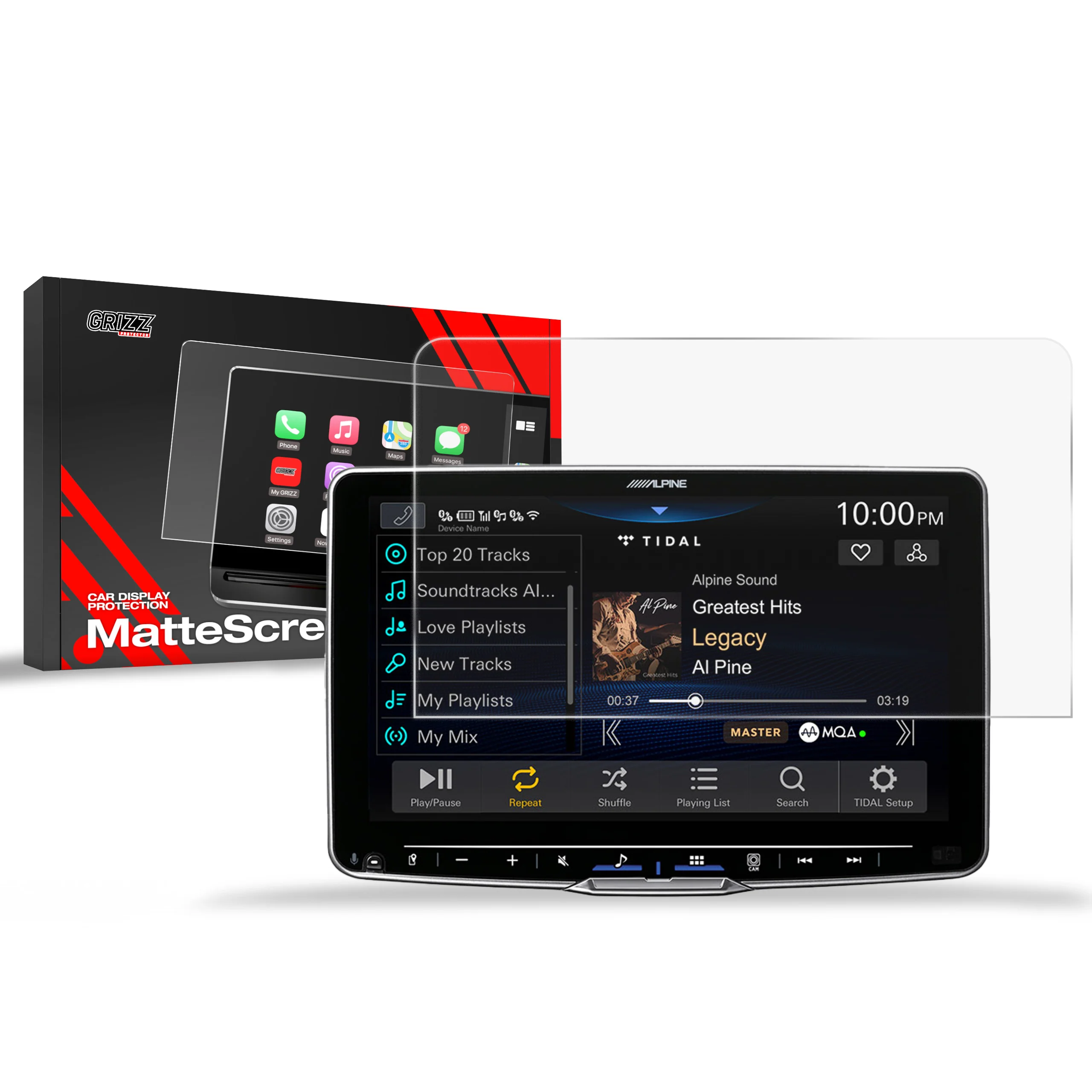 Displayschutzfolie für Alpine Halo9 iLX-F905D Anti-Fingerprint, Matt