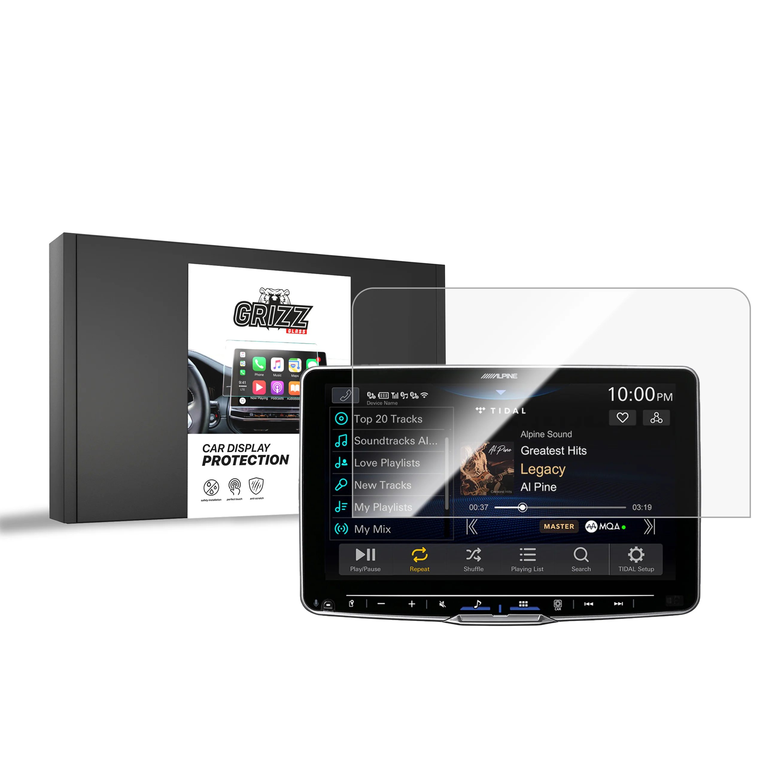 Displayschutzfolie für Alpine Halo9 iLX-F905D Navi Folie, Kratzfest, Klar