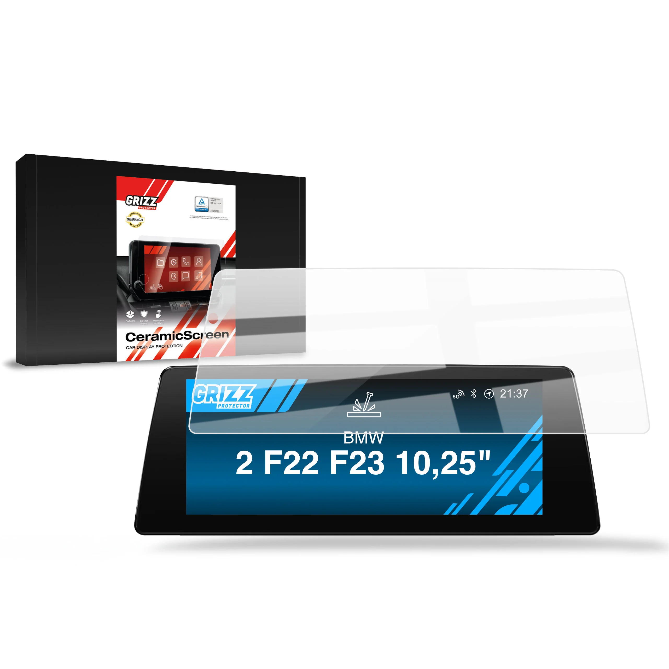 Displayschutzfolie für BMW 2 F22 F23 Android Radio 10,25" (2013-2021) Navi Folie, Kratzfest, Klar