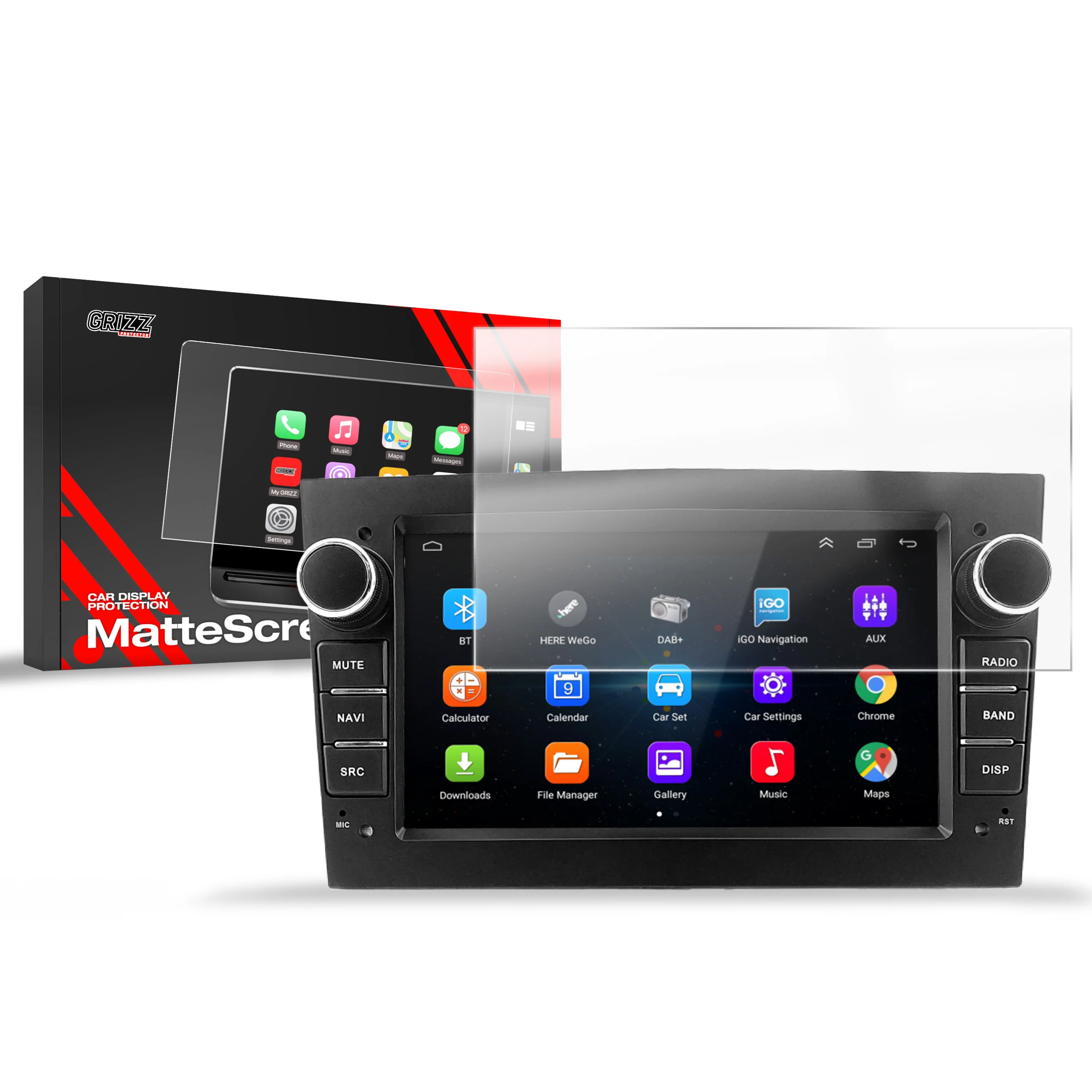 Displayschutzfolie für Android Radio Opel 2DIN 7" Anti-Fingerprint, Matt