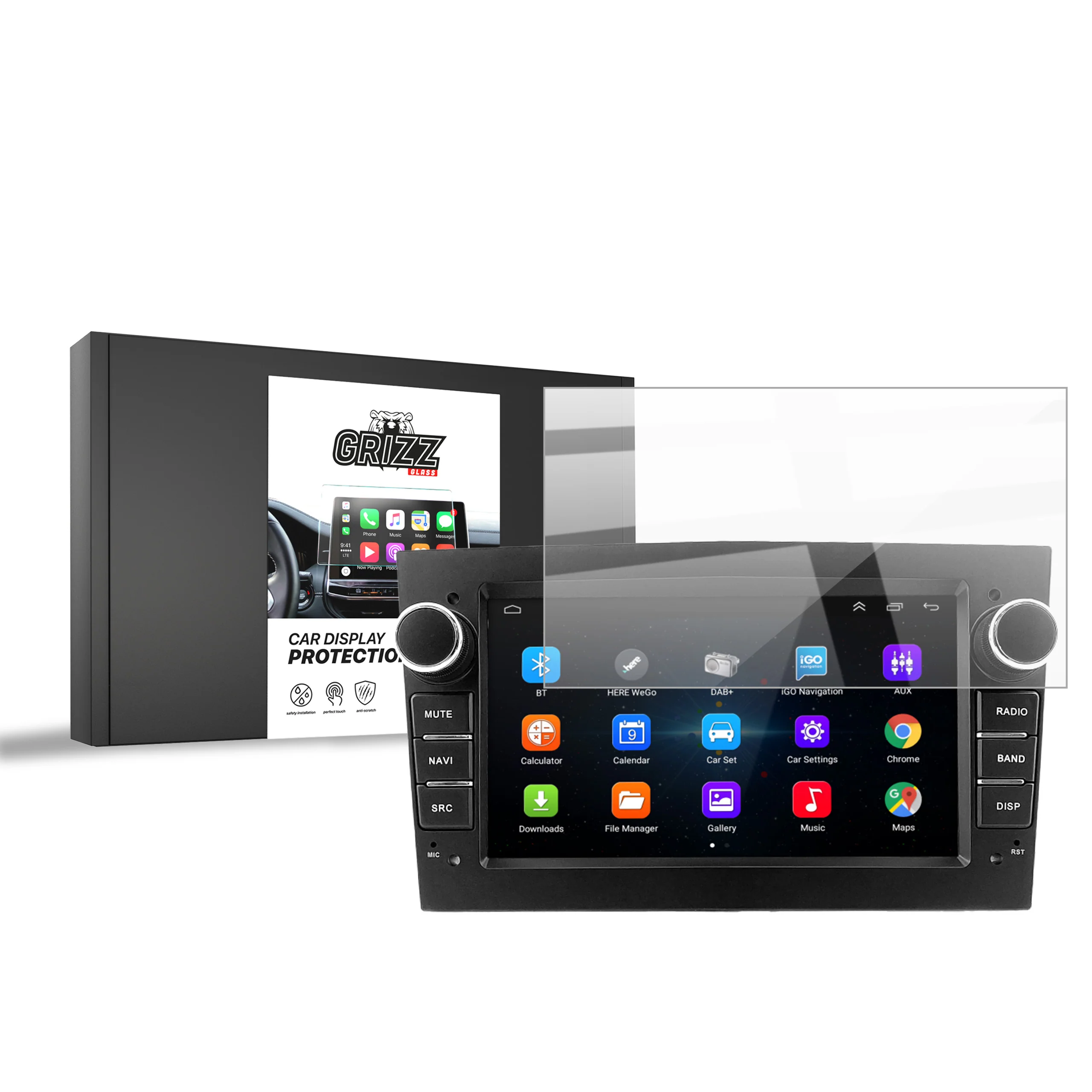 Displayschutzfolie für Android Radio Opel 2DIN 7" Navi Folie, Kratzfest, Klar