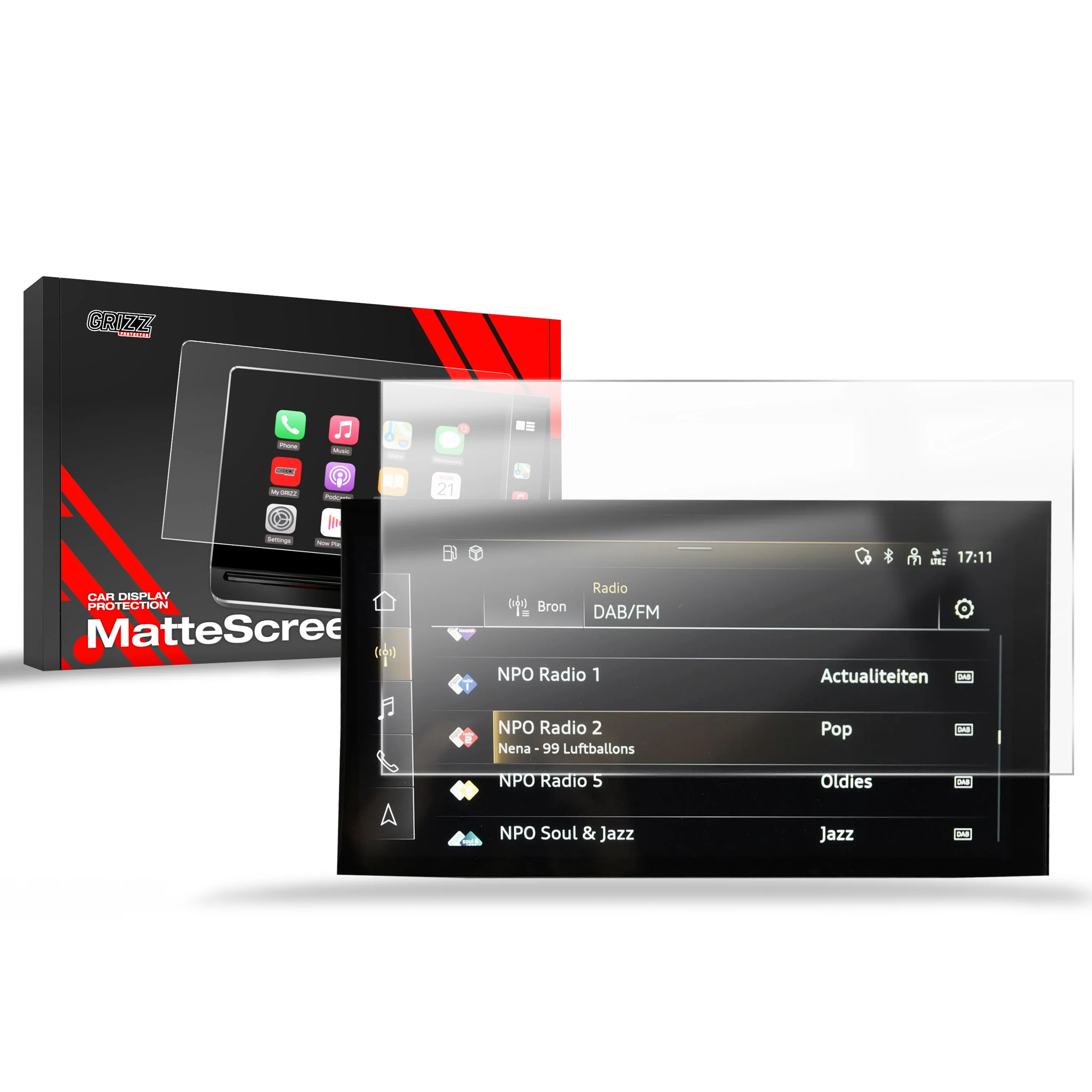 Displayschutzfolie für Audi A1 (2018-2025) Anti-Fingerprint, Matt