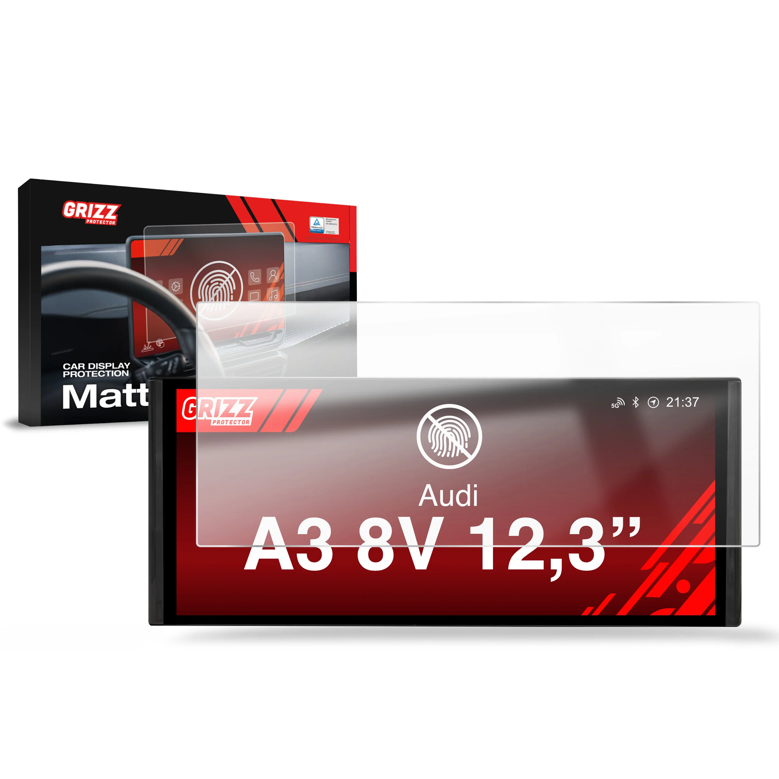 Displayschutzfolie für Audi A3 8V 8" (2012-2019) Anti-Fingerprint, Matt