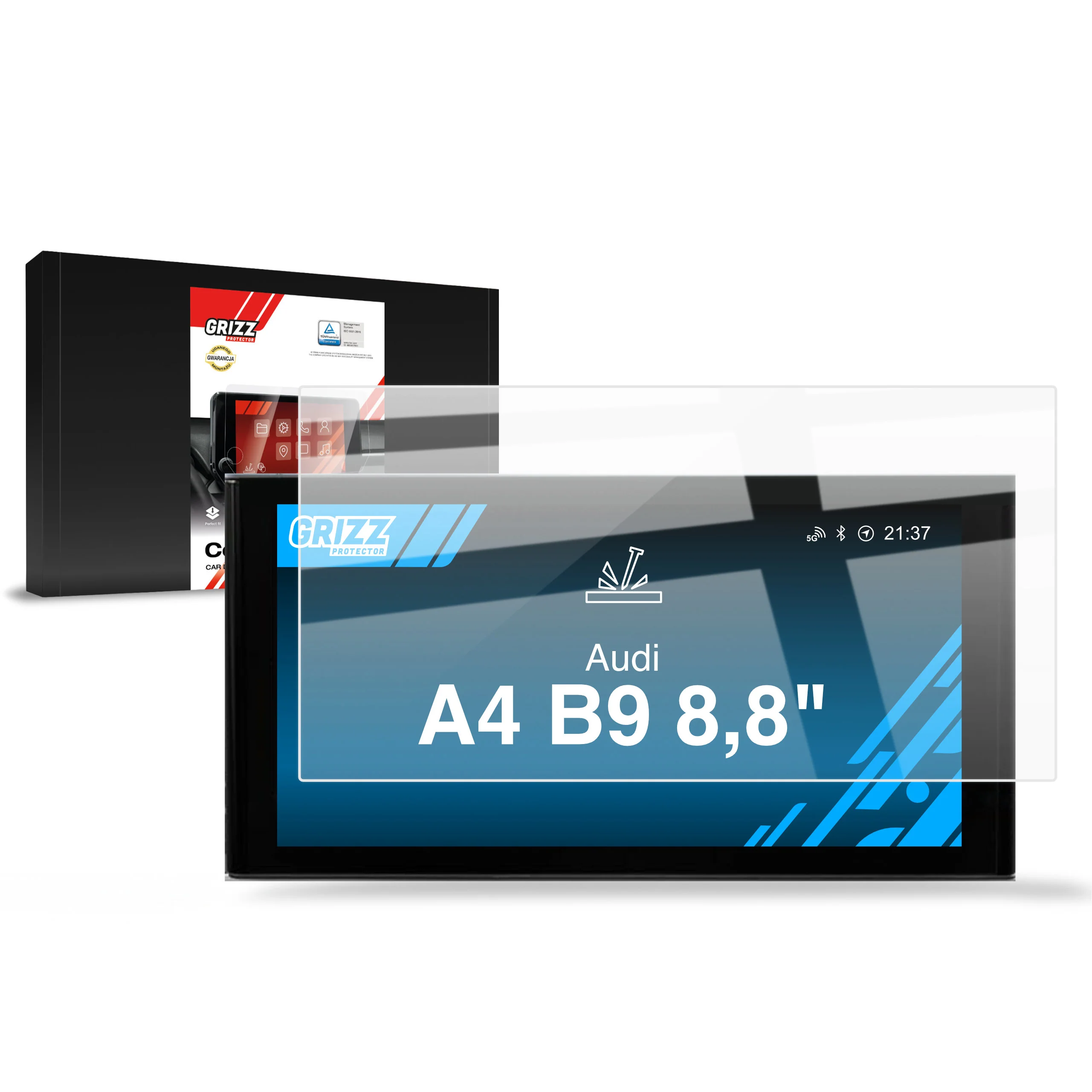Displayschutzfolie für Audi A4 B9 8,8" (2019-2024) Navi Folie, Kratzfest, Klar