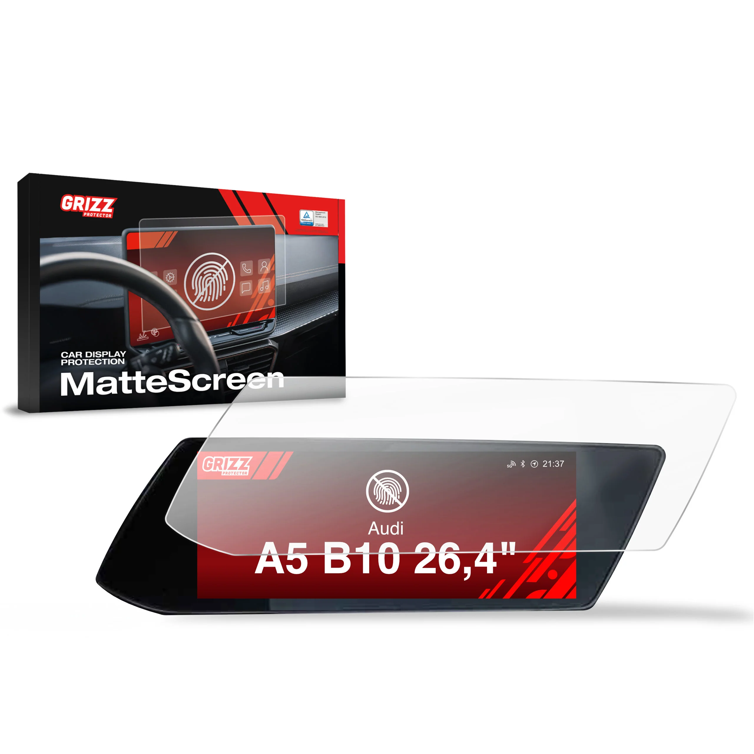 Displayschutzfolie für Audi A5 B10 (2025-2026) Anti-Fingerprint, Matt