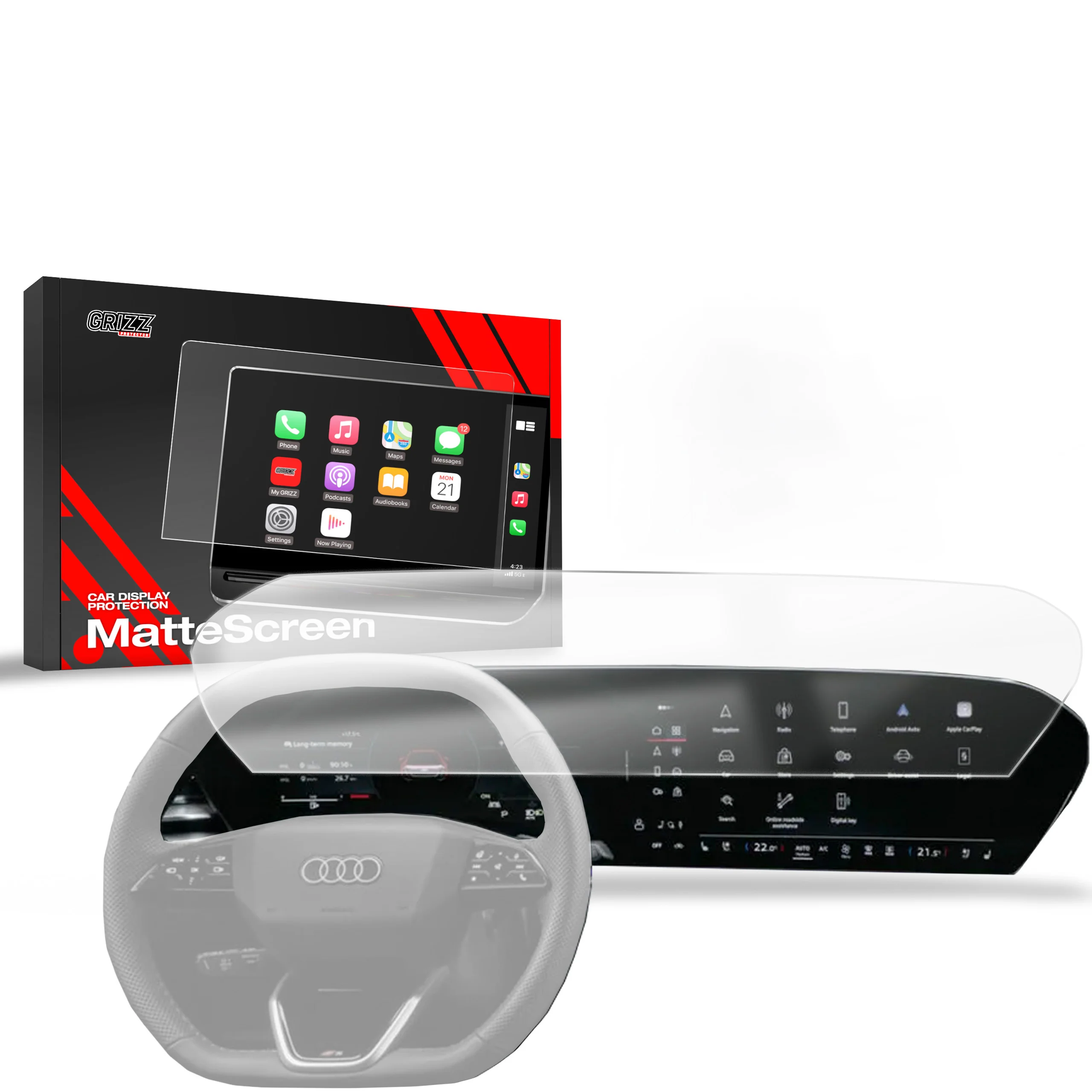 Displayschutzfolie für Audi A5 B10 26,4" (2025-2026) Anti-Fingerprint, Matt